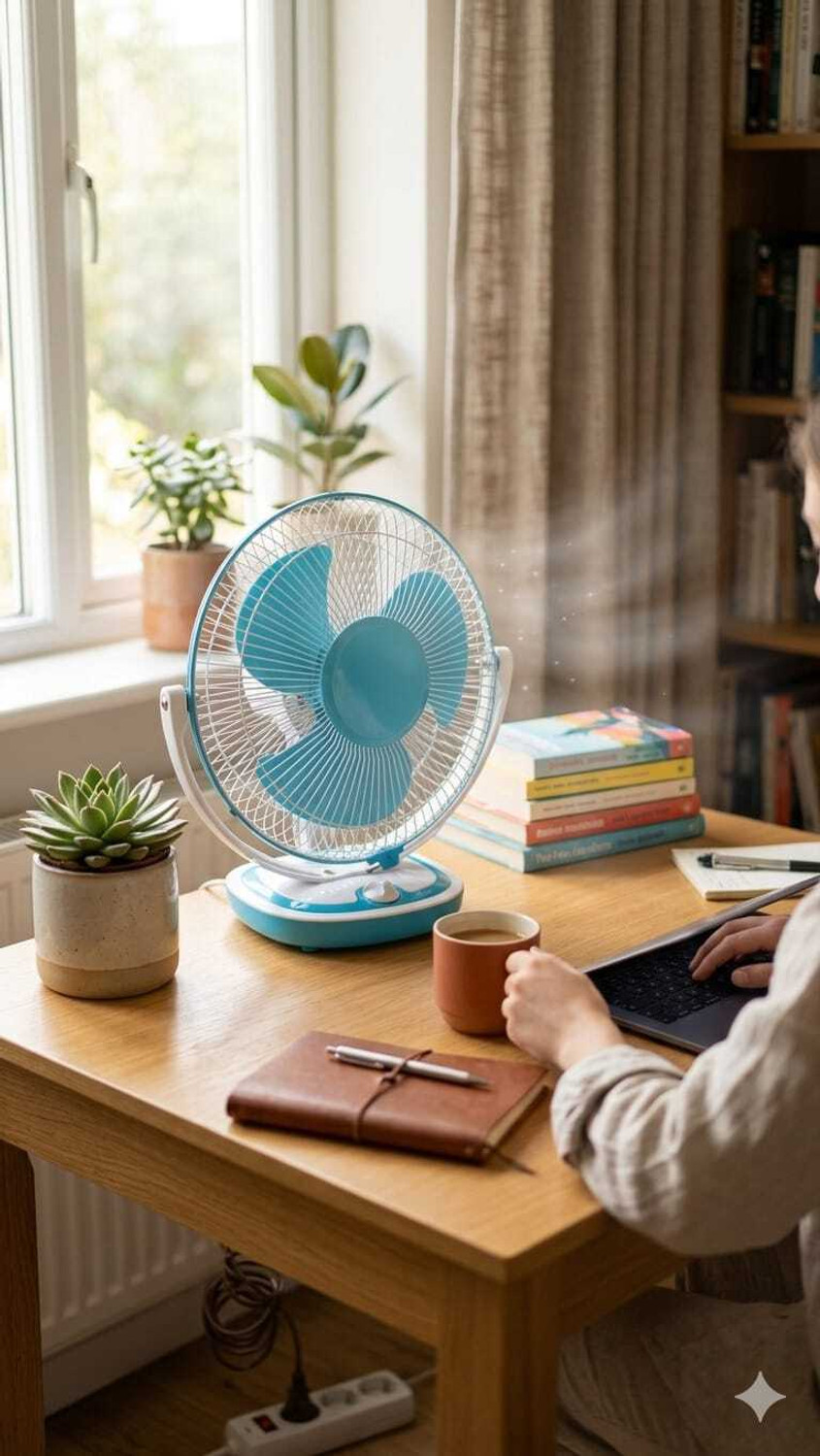 Image of Windar Mini Ac Cooler for Room Cooling 300mm(12Inch.) Electric Table Fan For HomeZT345 Silent Operation 300 mm Table Fan