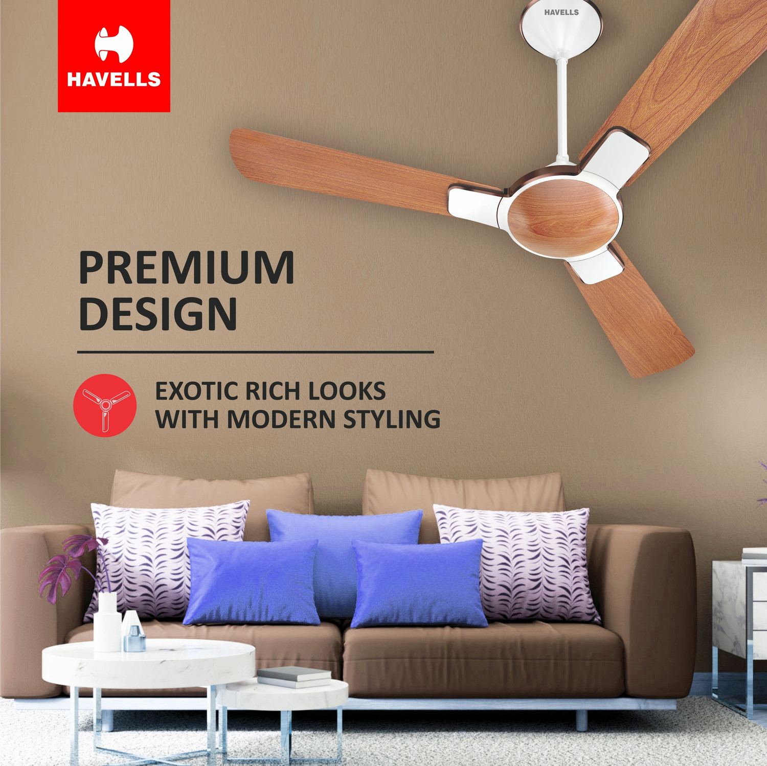 Image of HAVELLS Enticer Vineer ES with 2 Year Warranty 1200 mm Ceiling Fan