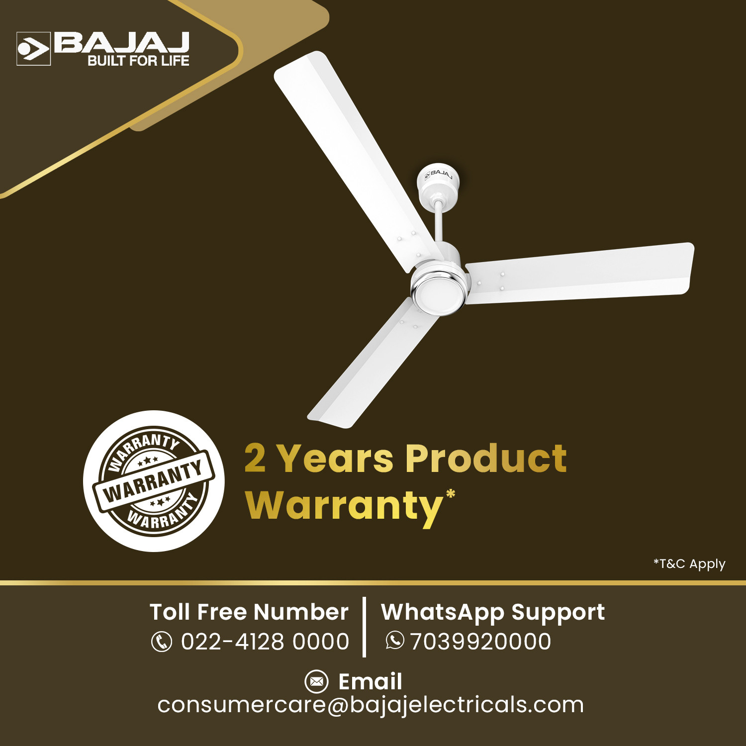 Image of BAJAJ Armour Series Classico Sleek Plus with 60 Months Warranty BLDC Motor with Remote 1200 mm Ceiling Fan