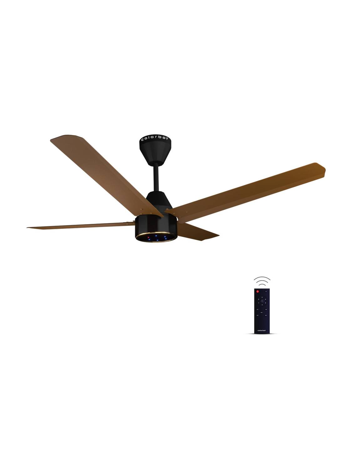 Colorbot Knoxx Quad BLDC Remote Controlled 4 Blade|High Airflow|LED|AeroQuiet+ Technolog with 4 Year Warranty BLDC Motor with Remote, With LED Indicators 1200 mm Ceiling Fan