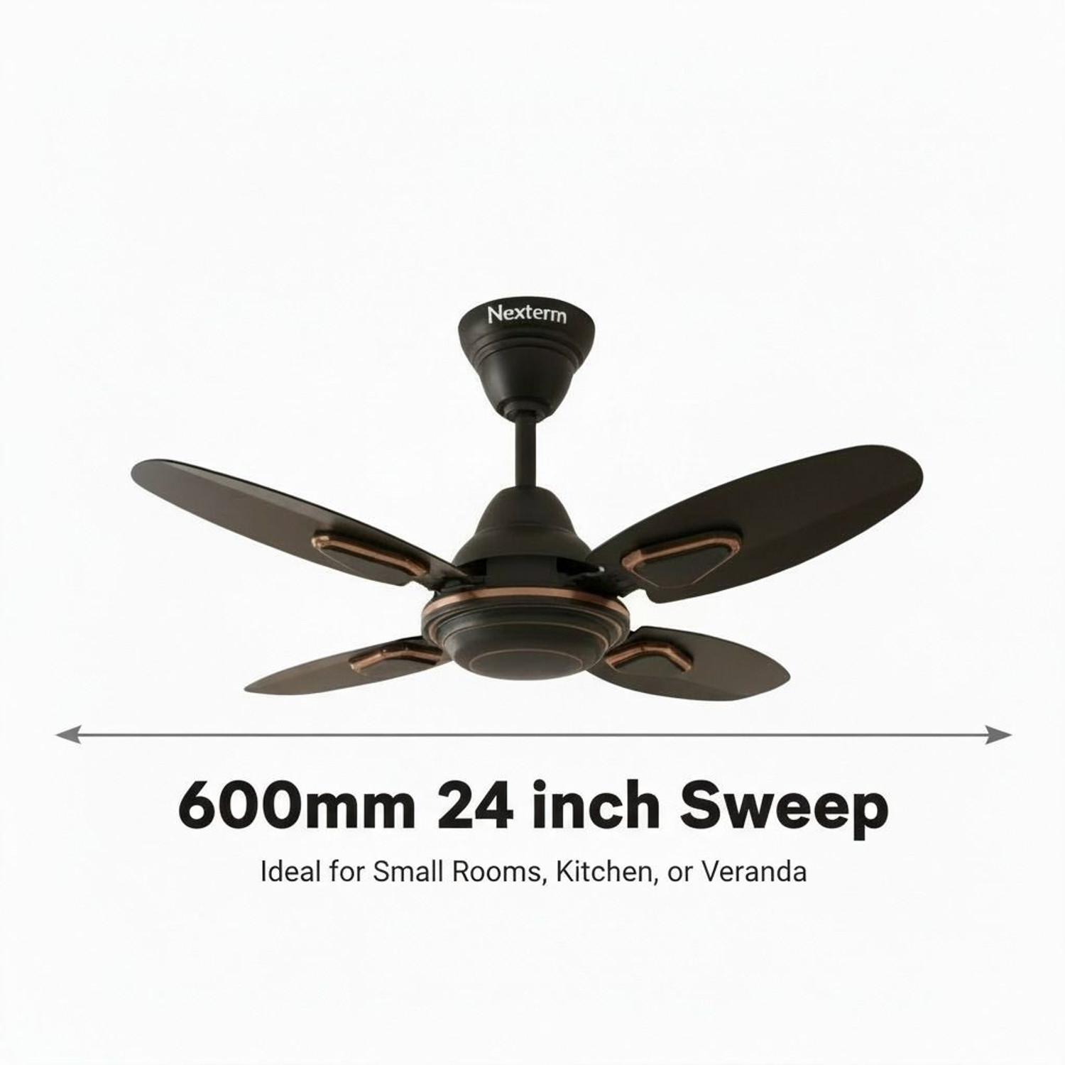 Image of Nexterm FAN Brawon rose gold-29 with 2 Year Warranty Anti Rust, High Air Delivery 600 mm Ceiling Fan