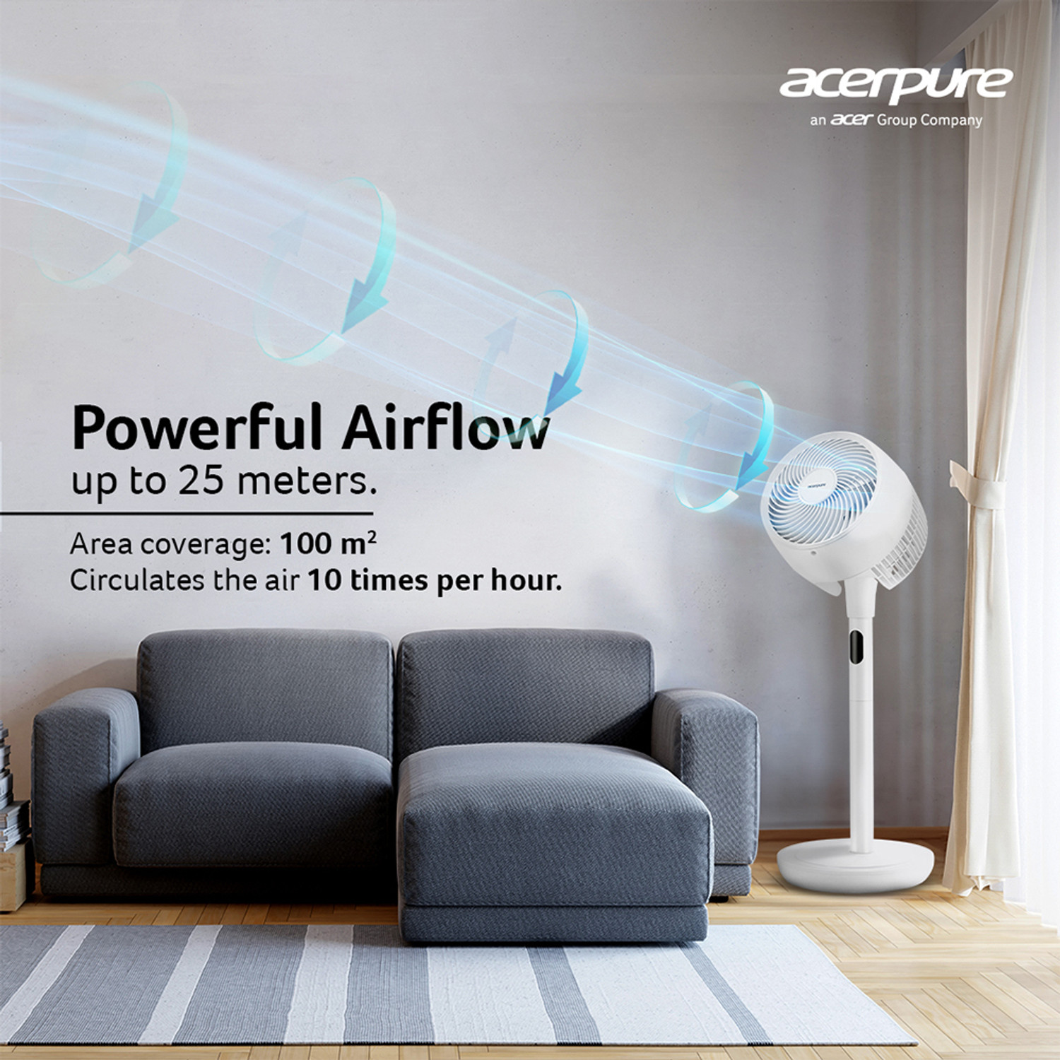 Image of acerpure Cozy with 3 Year Warranty 400 mm Pedestal Fan
