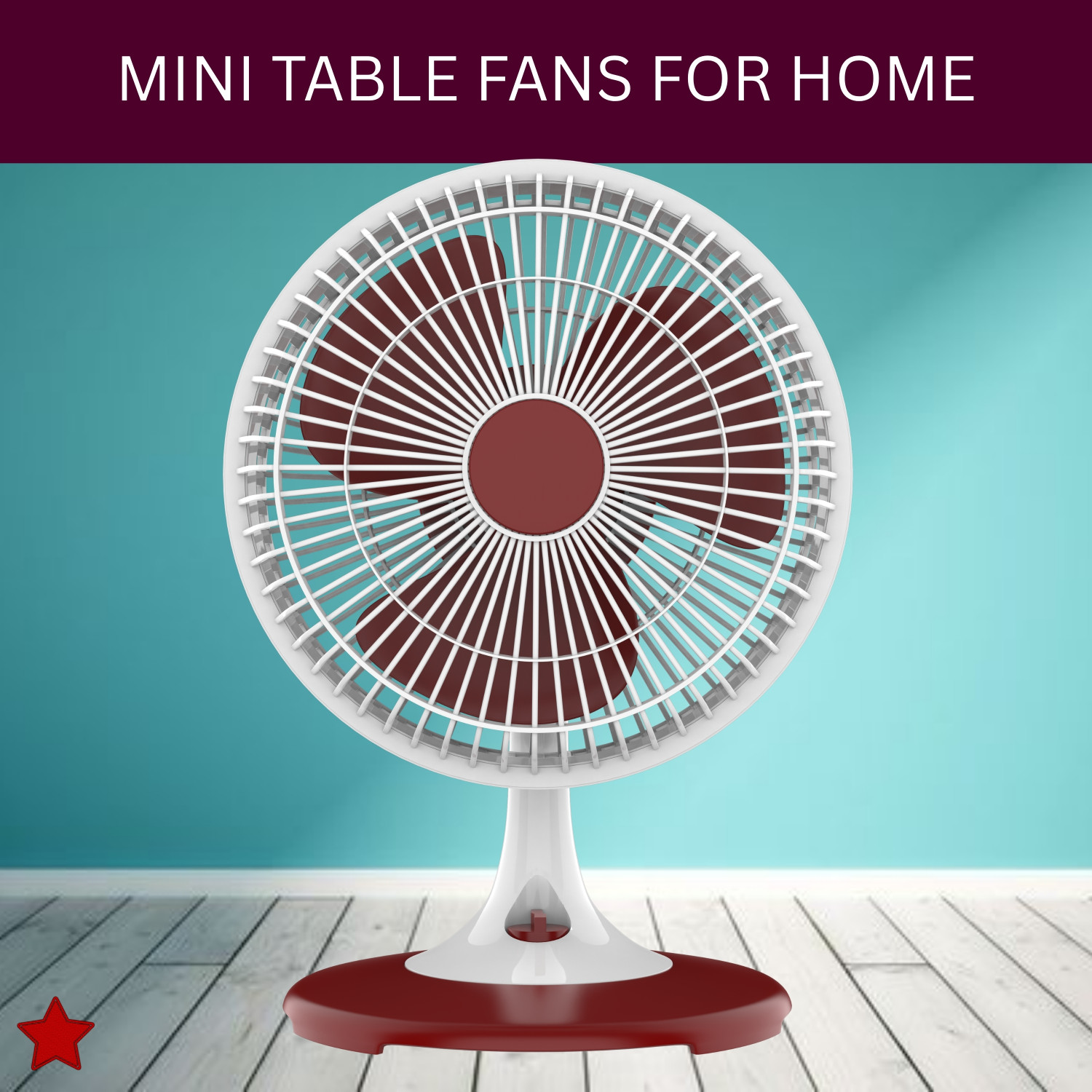 Image of YAROH 300mm(12Inch.) Mini AC Cooler Fan, Small Evaporative Air Table Fan For HomeT450 Silent Operation 300 mm Table Fan