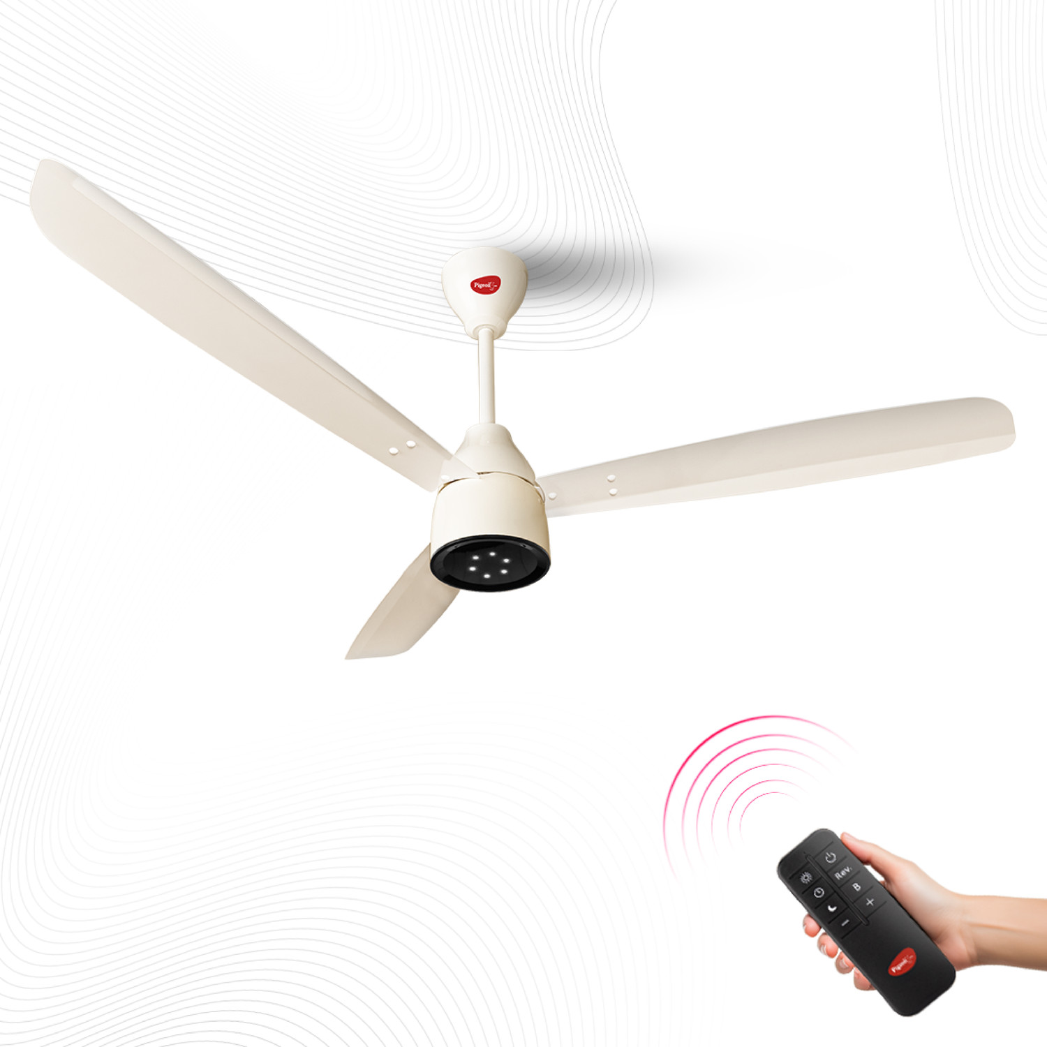 Image of Pigeon 19004497 with 2 Year Warranty 1200 mm Ceiling Fan (5 Star | Ivory | Pack of 1)