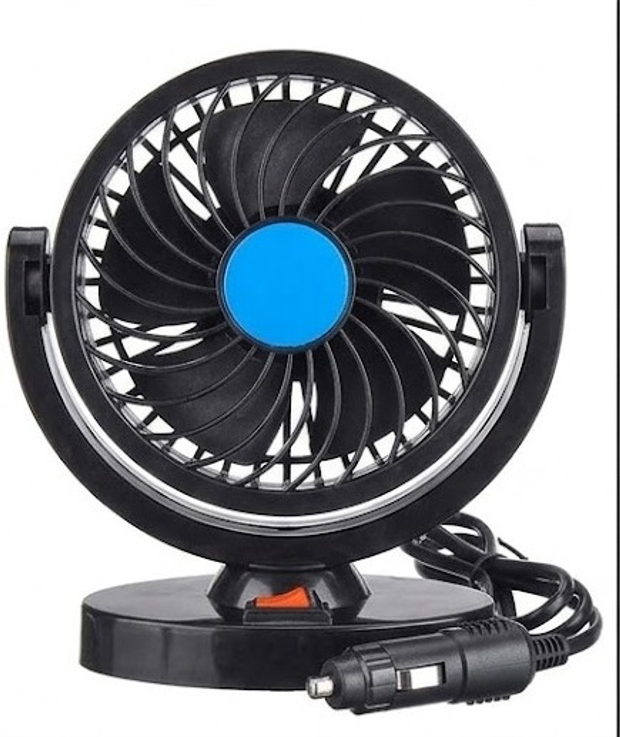 Image of HOME'S DESIRE 12V DC Car Cooling Fan 360 Rotating Dashboard Electric Fan, All Vehicles 6 mm Exhaust Fan