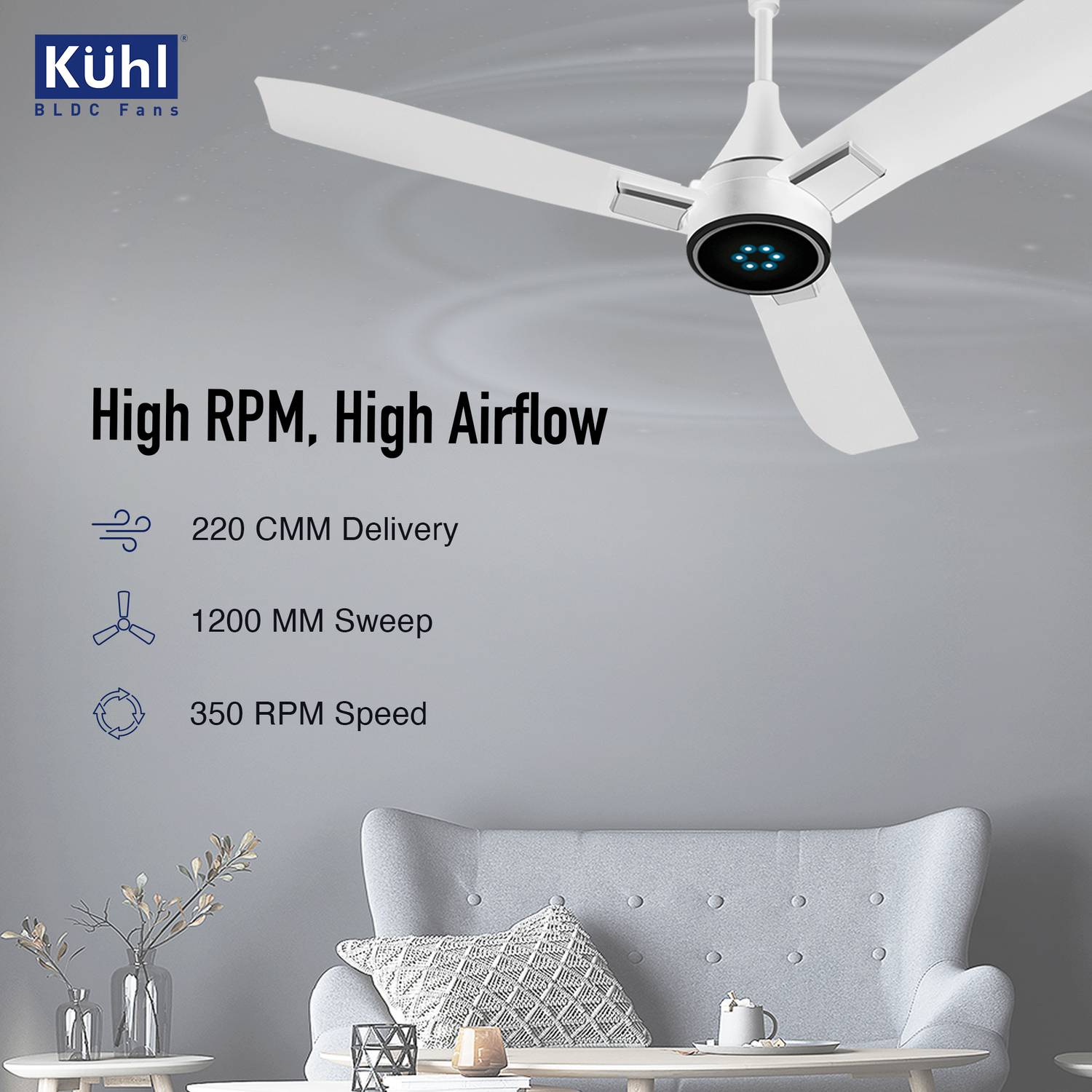 KUHL Arctis A8 BLDC 65% Power Saving Ceiling Fan - Image 2