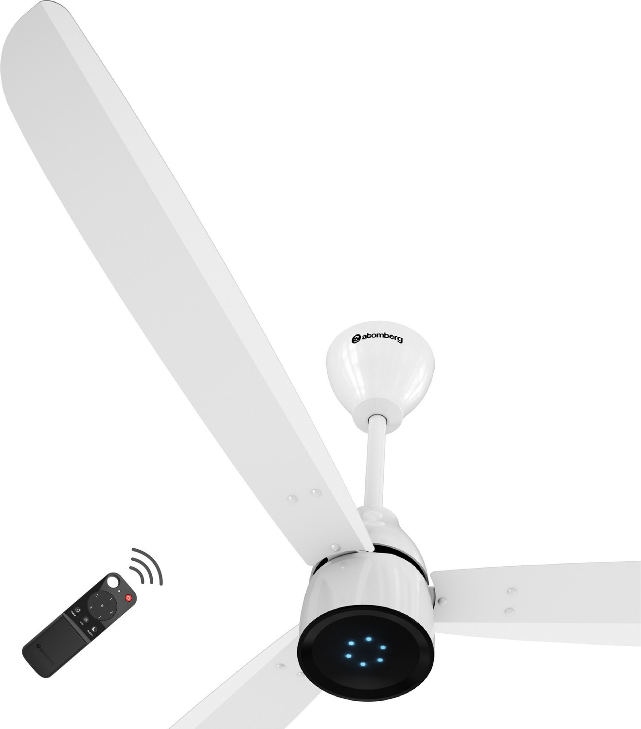 Image of Atomberg Renesa Prime Remote|High Air Delivery|LED Speed Indicator|Low Noise|Sleek Design with 3 Year Warranty BLDC Motor with Remote 1400 mm Ceiling Fan