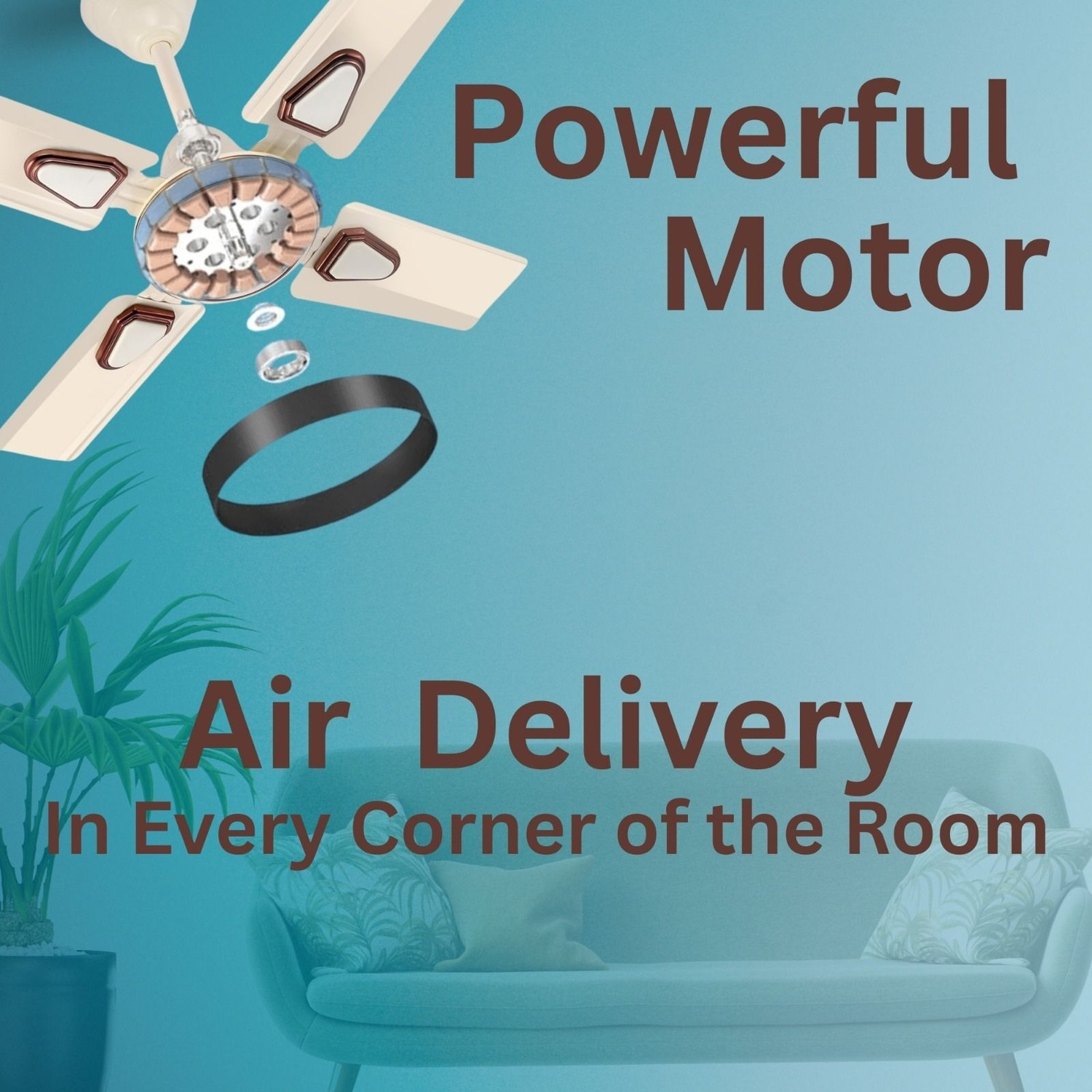Image of Sonpush Glossy Pro | 4 Blade | Anti Dust | Decorative with 24 Months Warranty Anti Dust 600 mm Ceiling Fan