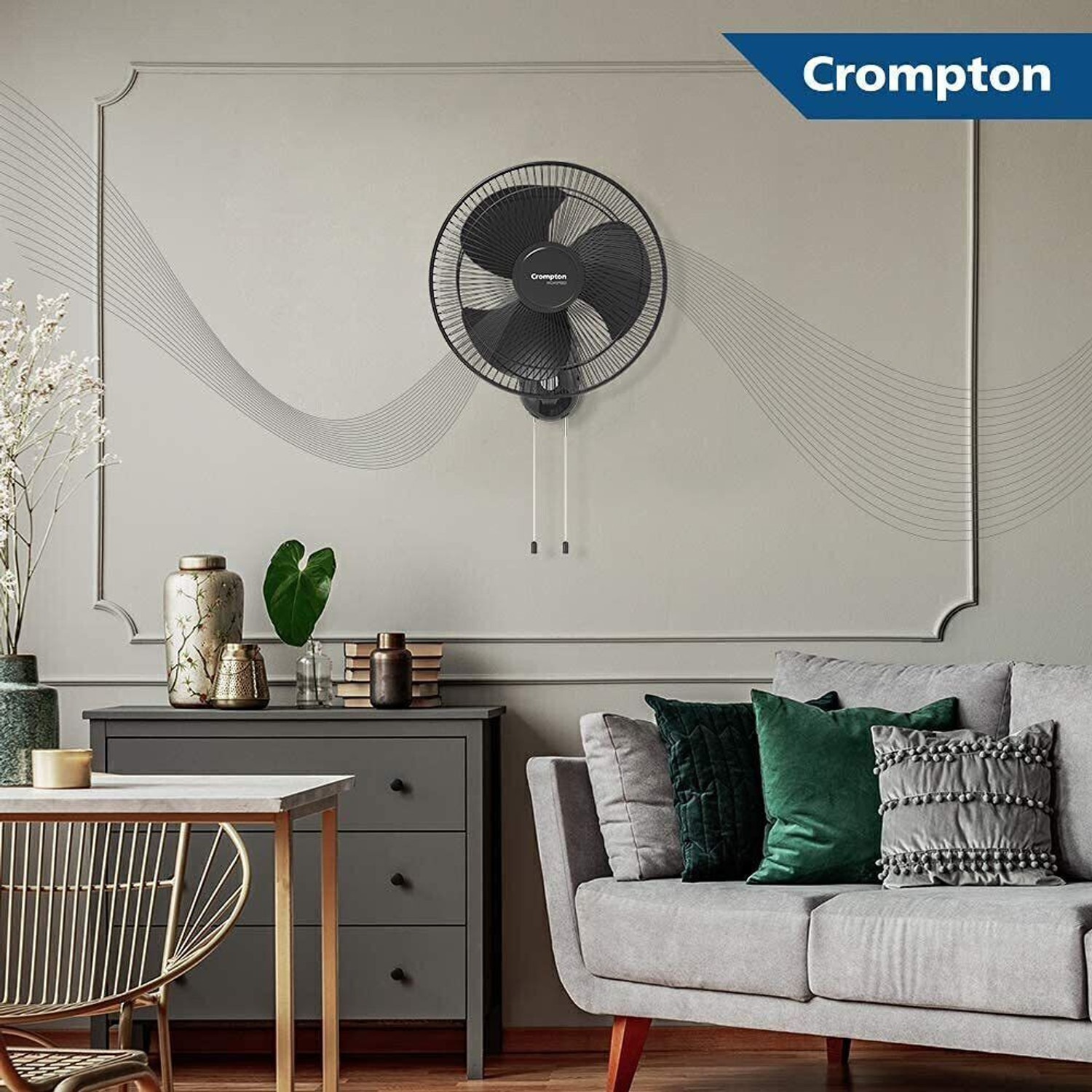 Image of Crompton Torpedo High Speed with 2 Year Warranty Silent Operation 300 mm Wall Fan (1 Star | black | Pack of 1)