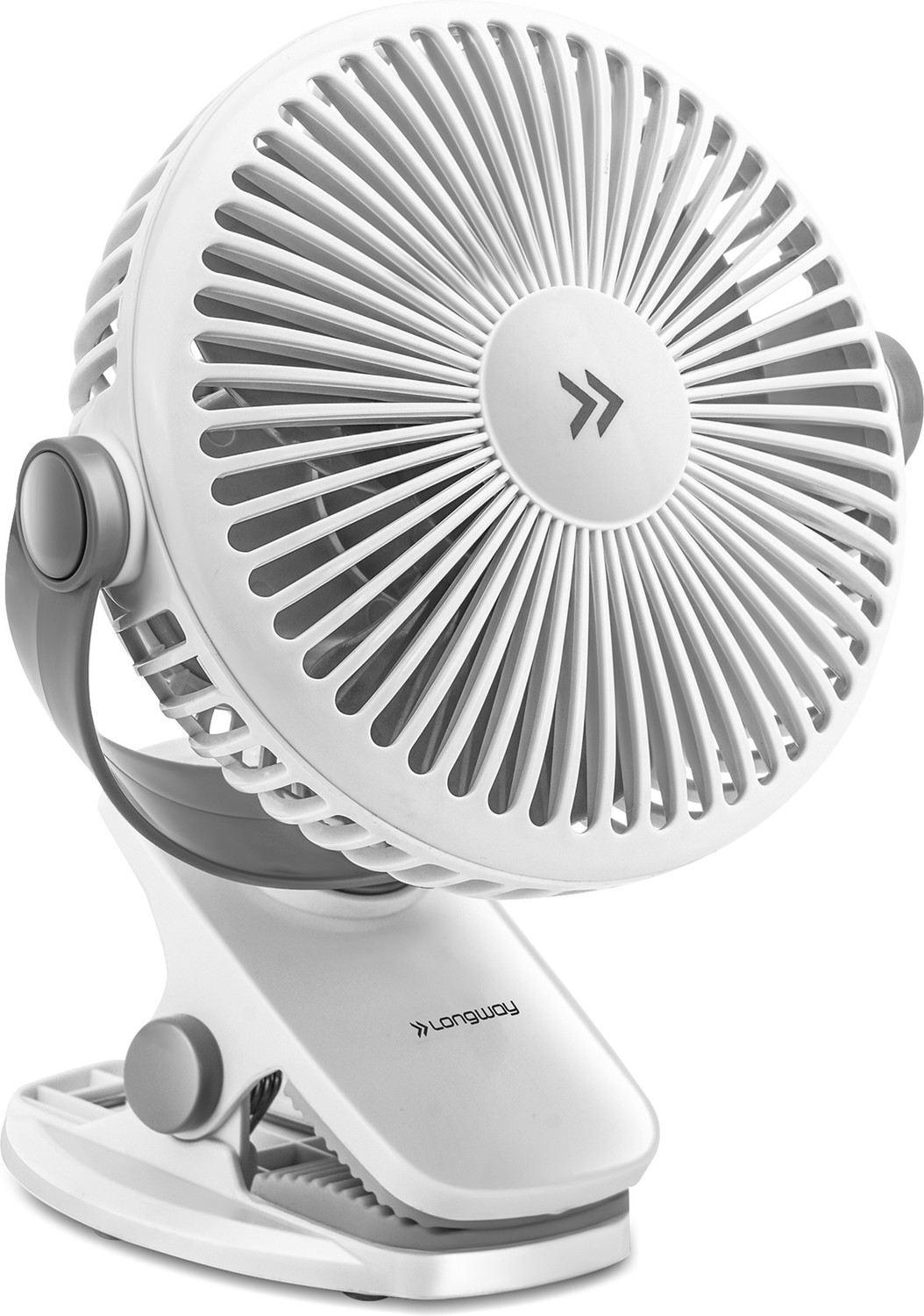 Image of Longway Clipzy Portable Rechargeable Clip Fan with 1 Year Warranty BLDC Motor, Energy Saving 110 mm Table Fan