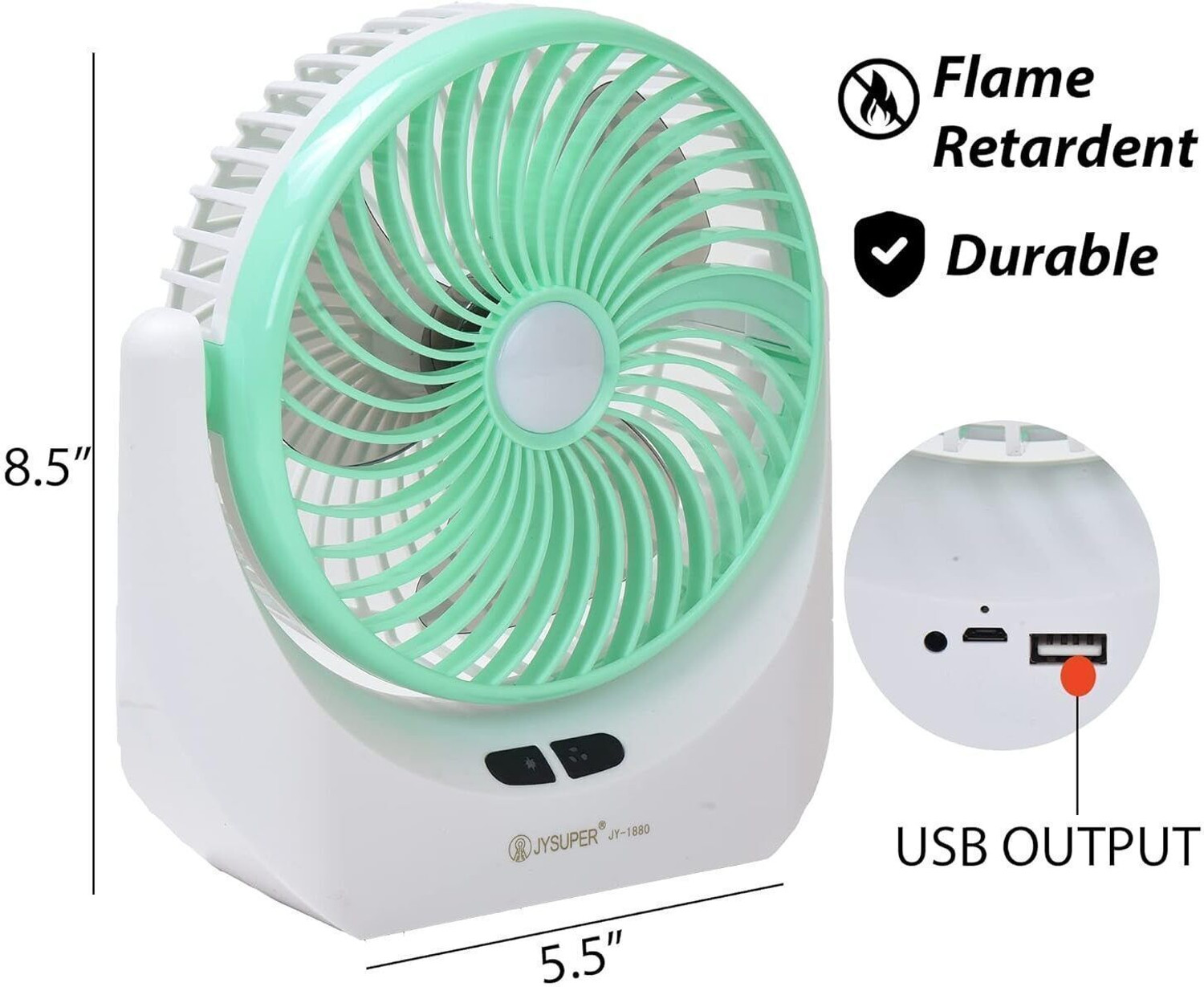Image of Terviiix High Speed | Rechargeable | Table Fan | LED Light | For Home, Kitchen, Office Ultra High Speed 1400 mm Table Fan