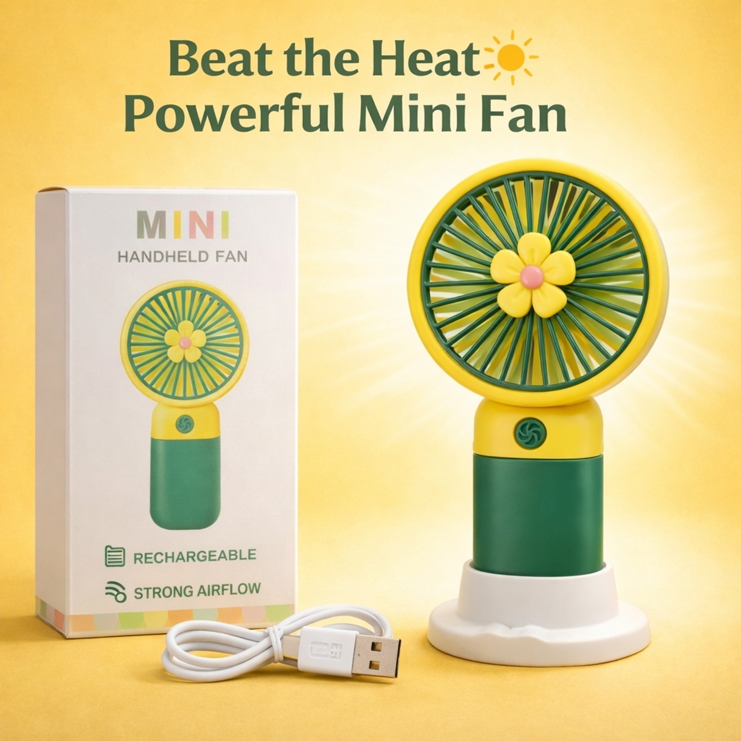 Image of UNIQONS FBM-2026-YG with 1 Months Warranty Table Fan