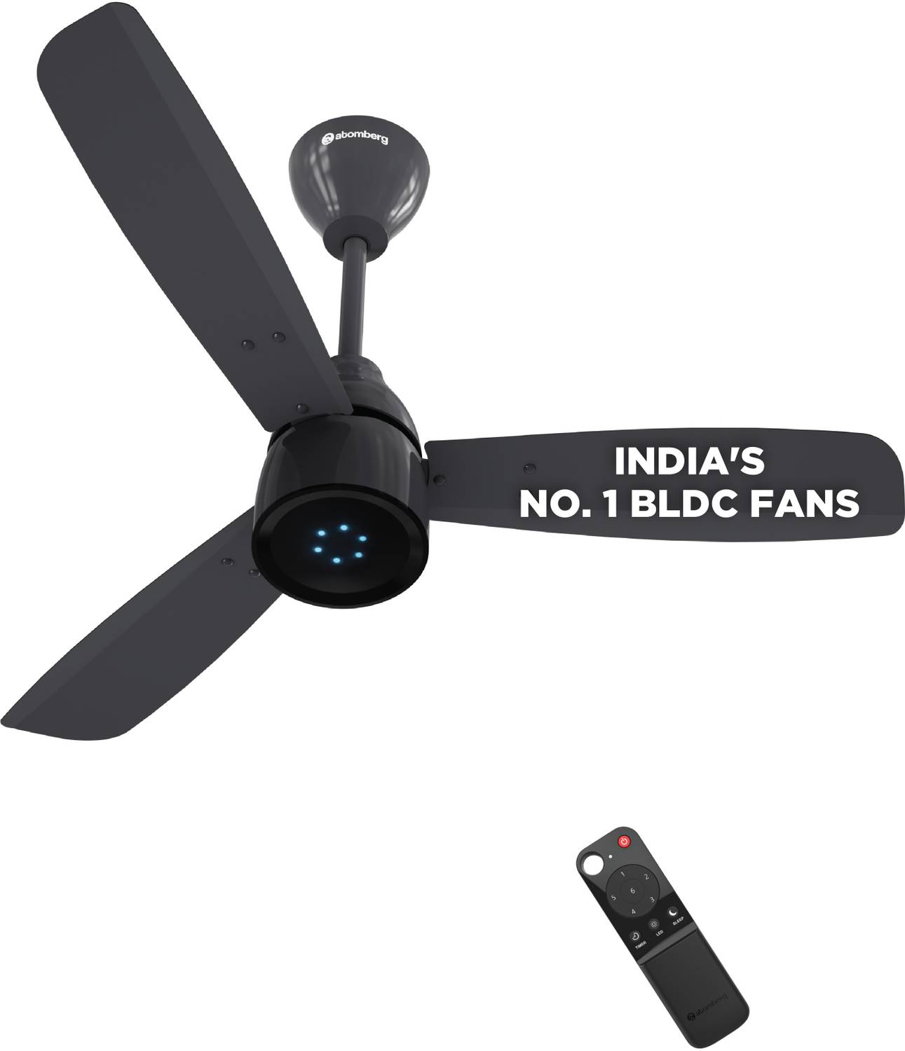 Atomberg Renesa Prime Remote|High Air Delivery|LED Speed Indicator|Low Noise|Sleek Design with 3 Year Warranty BLDC Motor with Remote 900 mm Ceiling Fan