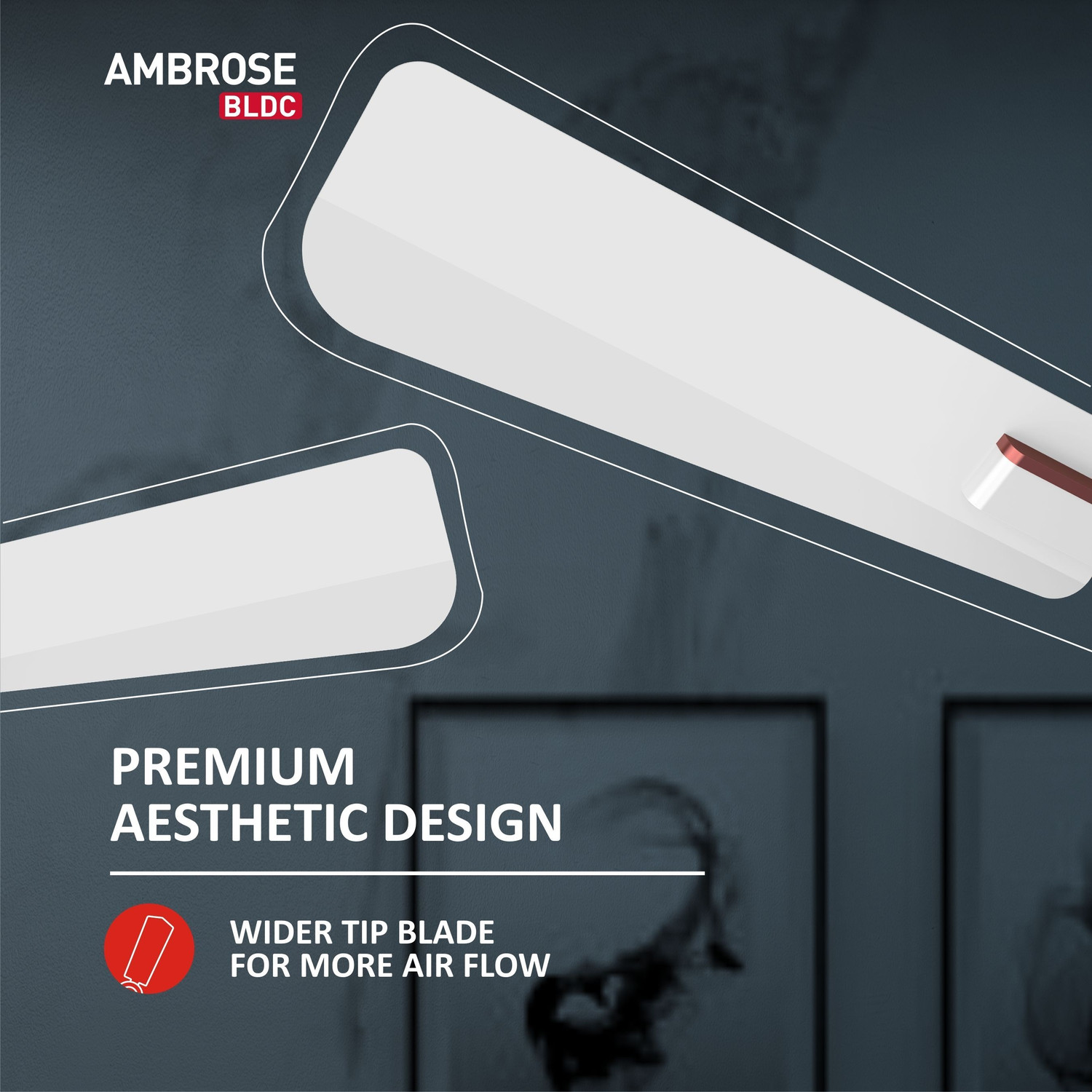 Image of HAVELLS Ambrose| Remote Controlled|Low Noise|High Air Delivery| Upto 60% Energy Saving with 2 Year Warranty BLDC Motor 1200 W Ceiling Fan