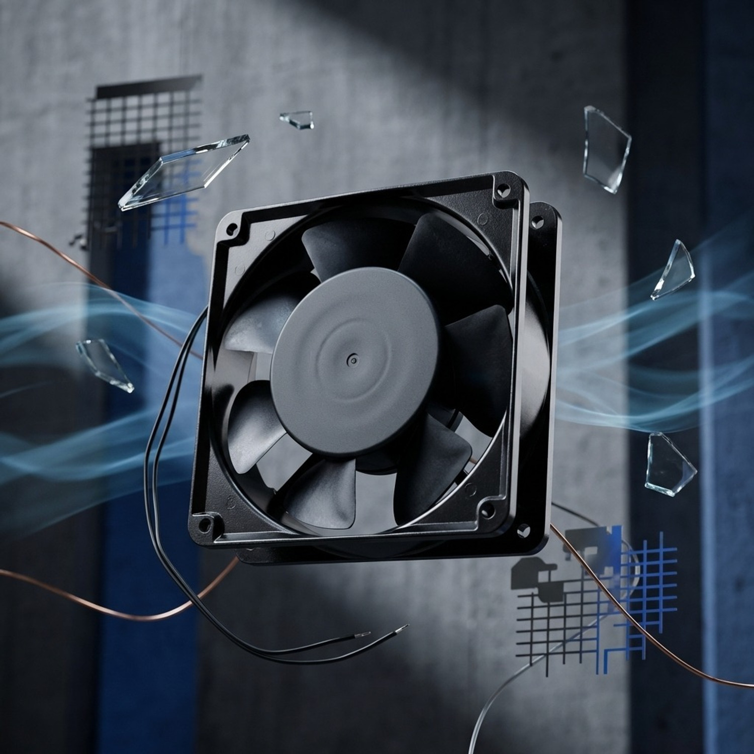 Image of Haripro 220v Size : 4 inches 120X120X38 ac fan Axial Cooling Blower Exhaust Fan with 1 Months Warranty Ultra High Speed 4 mm Exhaust Fan
