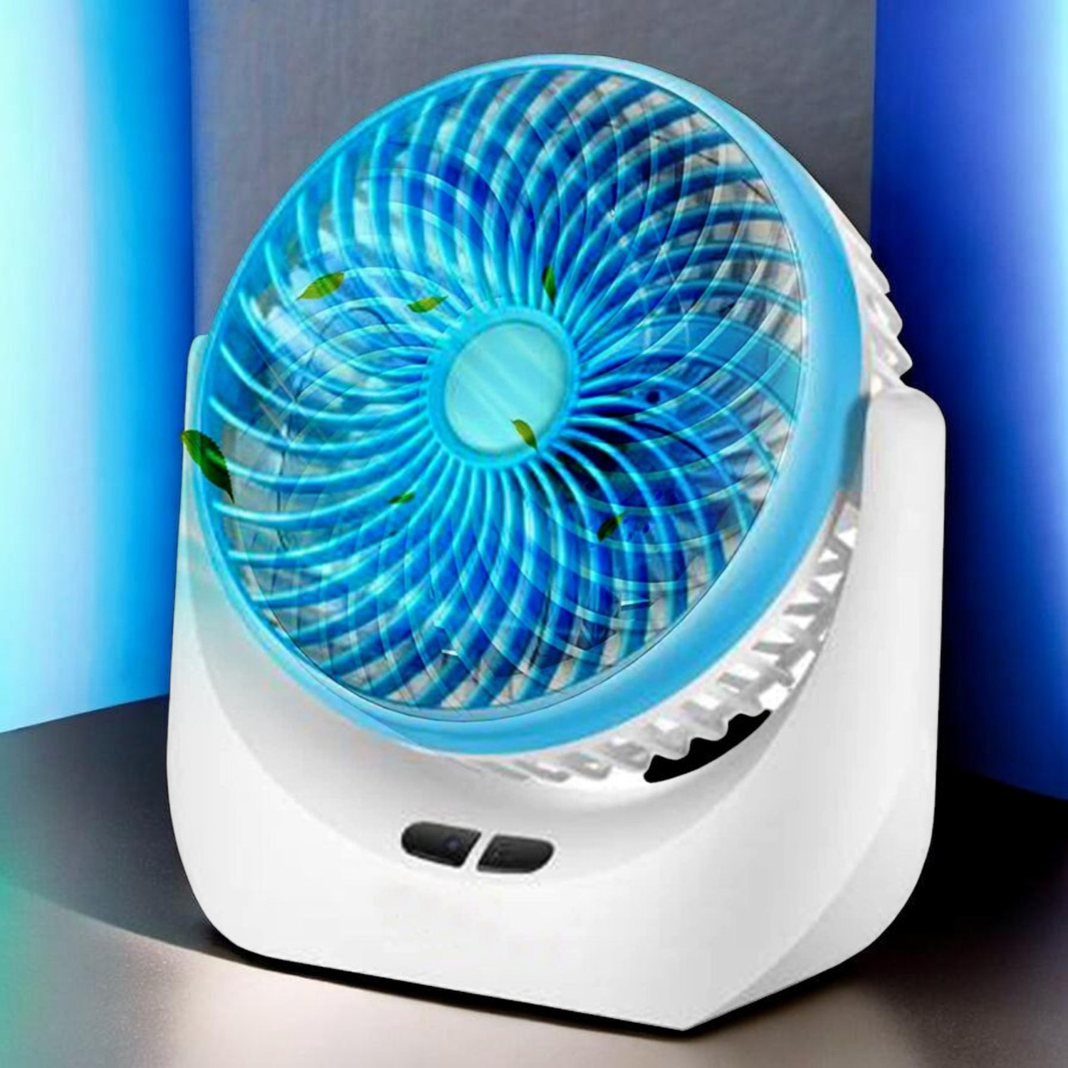 Image of Radhe High Speed Rechargeable Table Fan with LED Light For Office Desk, Home 283 Ultra High Speed 1400 mm Table Fan