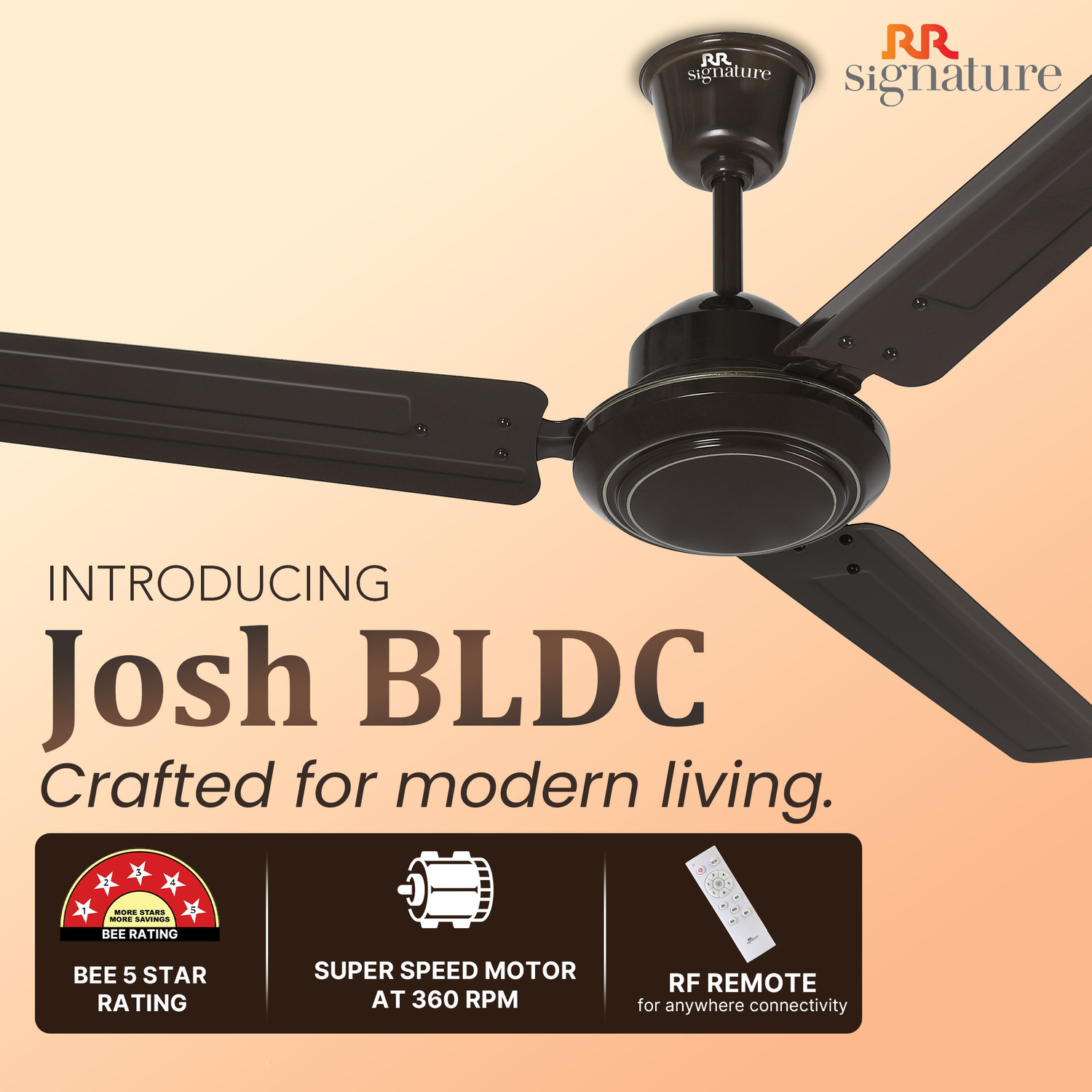 Image of RR Josh BLDC with 2 Year Warranty 1200 mm Ceiling Fan