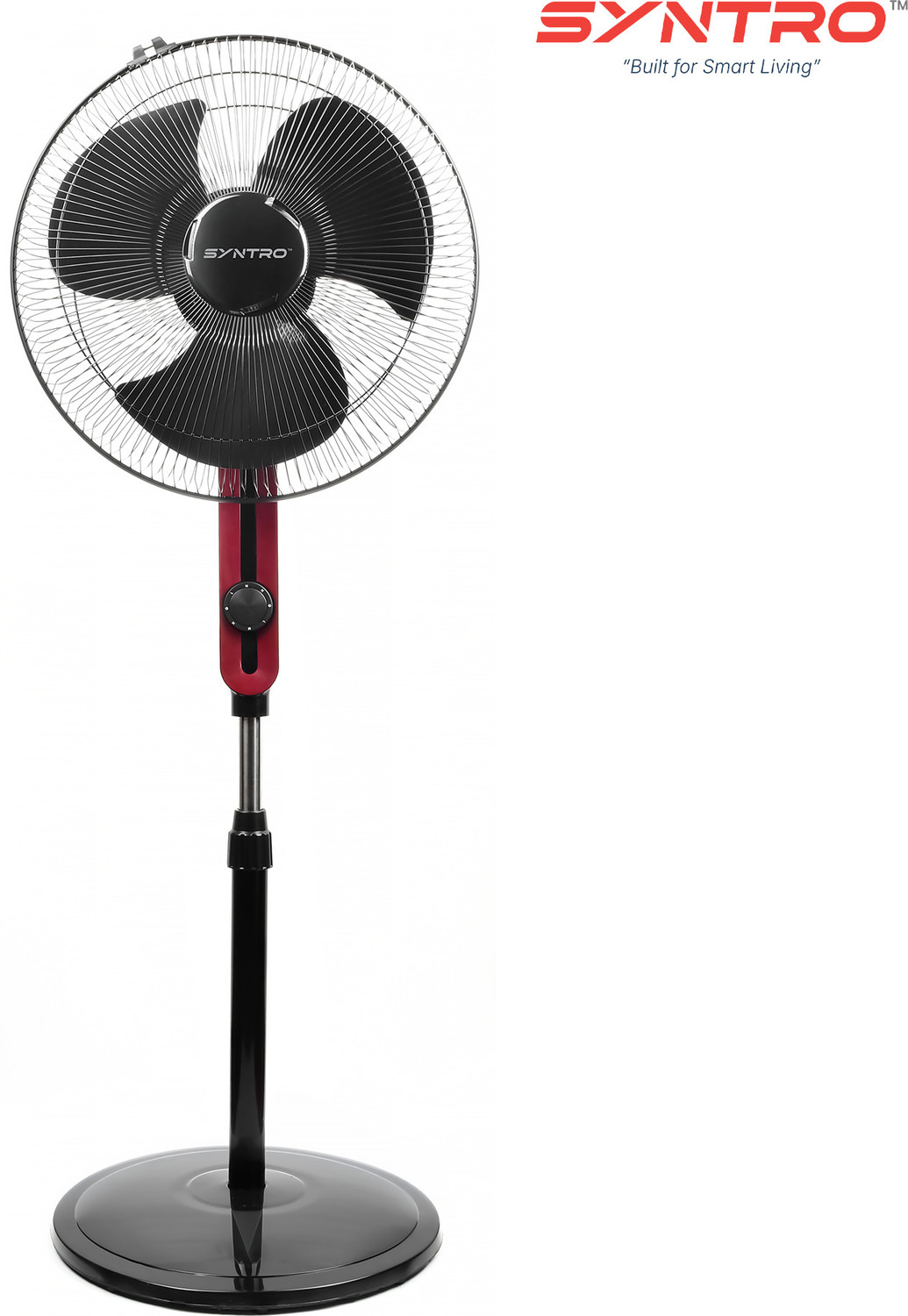 Image of Syntro Aero Max | Copper Motor | Adjustable Height | High Speed with 1 Year Warranty 400 mm Pedestal Fan