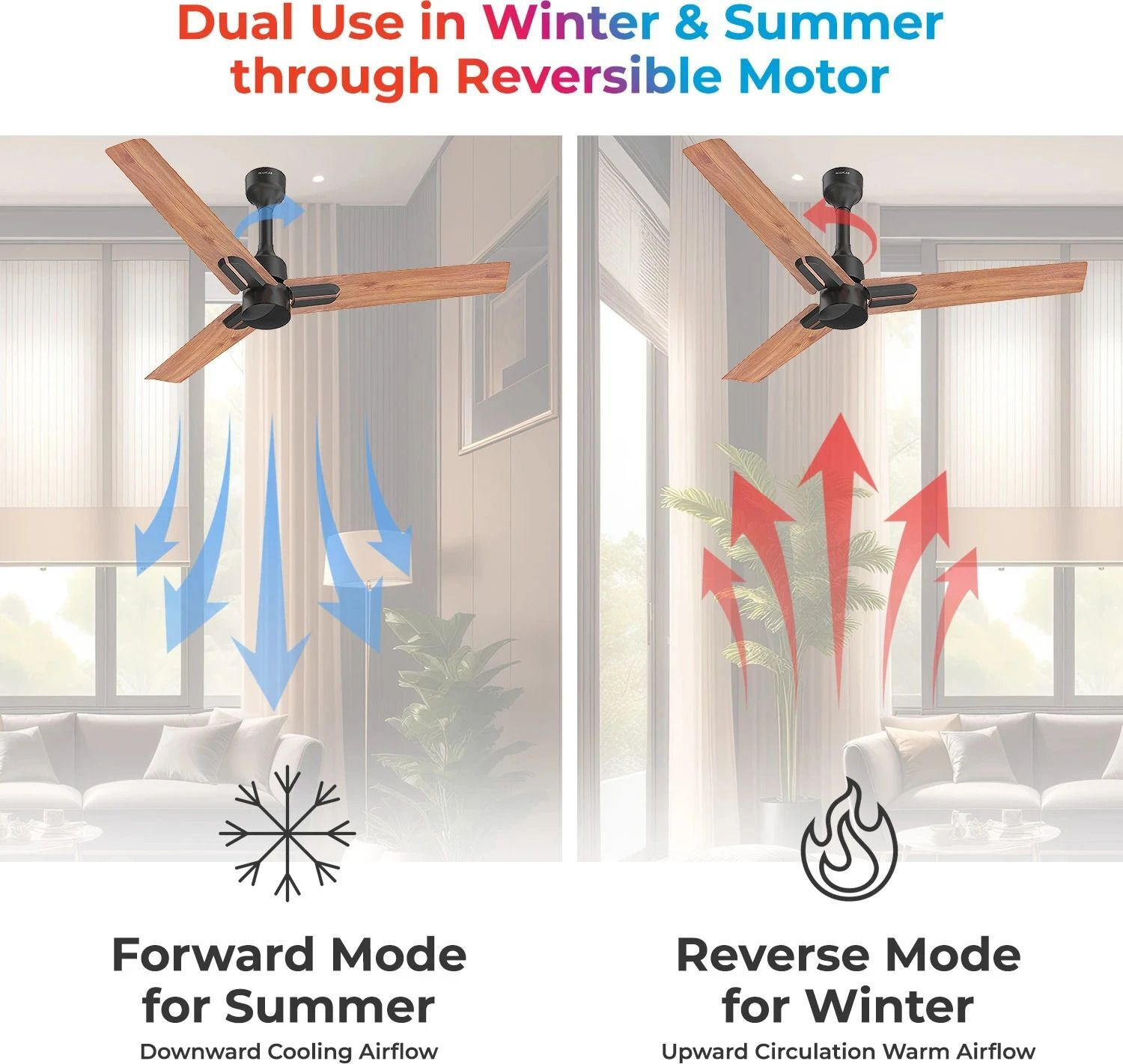 Image of Polycab Wizzy Neo |Remote|6 Speed| with 2 Year Warranty BLDC Motor with Remote 1200 mm Ceiling Fan (5 Star | Nat-wood | Pack of 1)