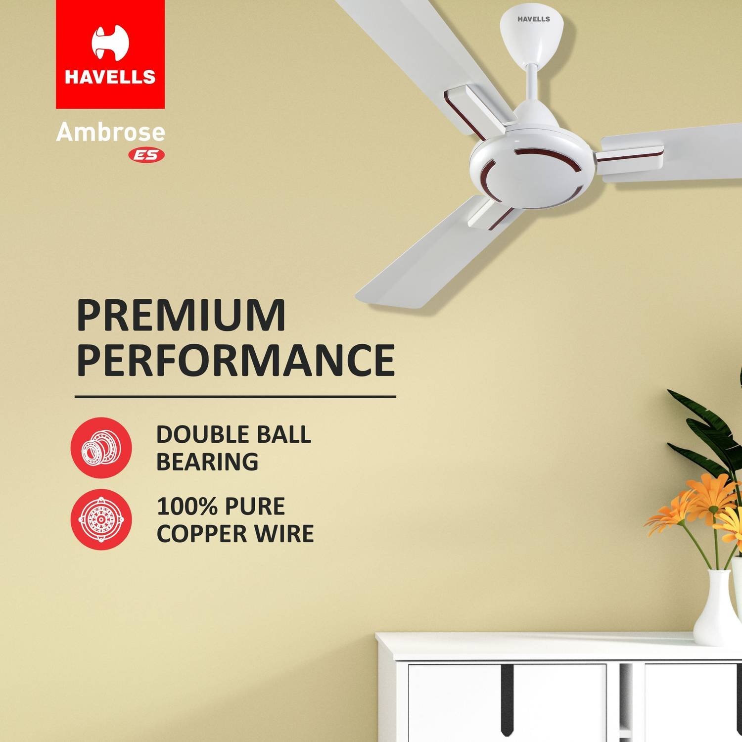 HAVELLS AMBROSE HS 1200 mm Ceiling Fan - Image 3