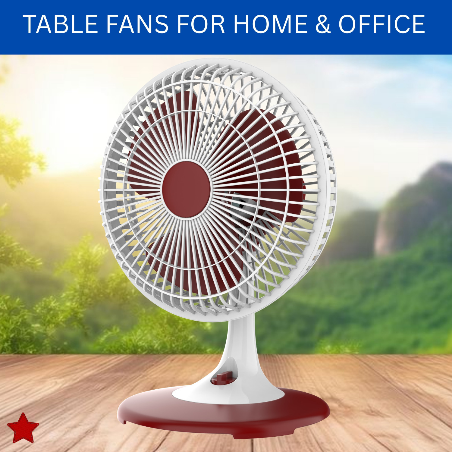 Image of SYARA 300mm(12Inch.) Mini AC Cooler Fan, Small Evaporative Air Table Fan For HomeB53 Silent Operation 300 mm Table Fan