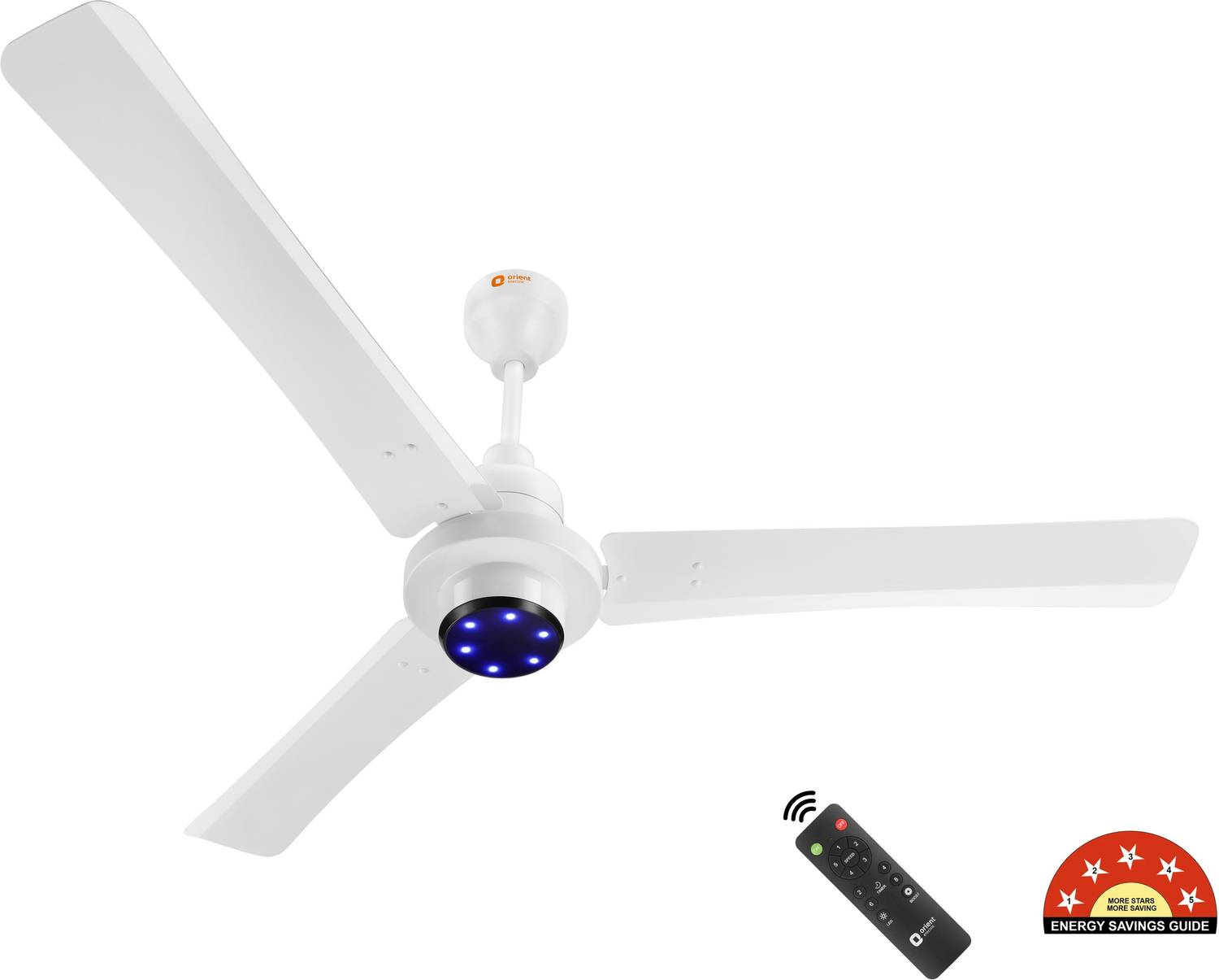 Orient Electric I Tome Pro | LED Speed Indicator Lights |Energy Efficient |Superior Air Delivery with 3 Year Warranty BLDC Motor with Remote 1400 mm Ceiling Fan
