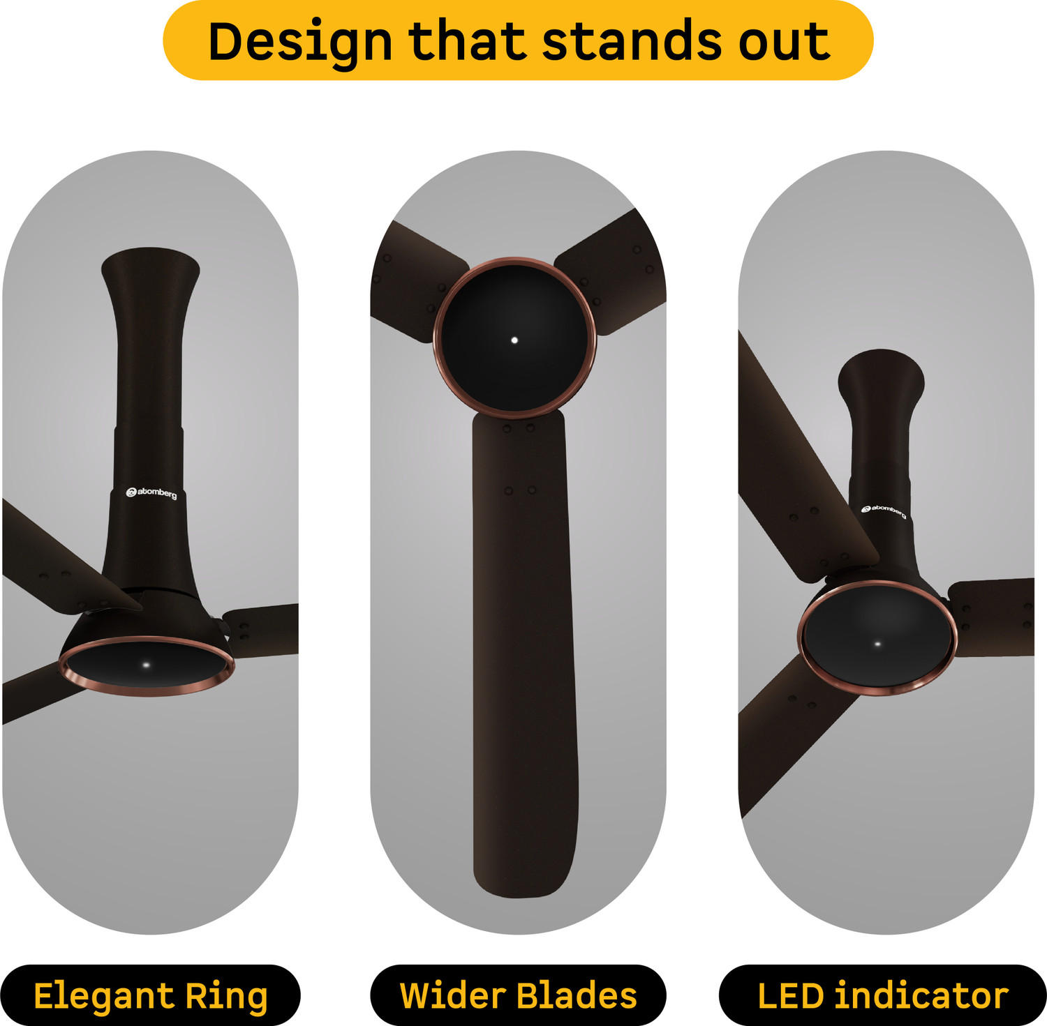 Image of Atomberg Studio Ventra|Advance Air+ Technology|Low Noise| with 5 Months Warranty BLDC Motor with Remote 1200 mm Ceiling Fan