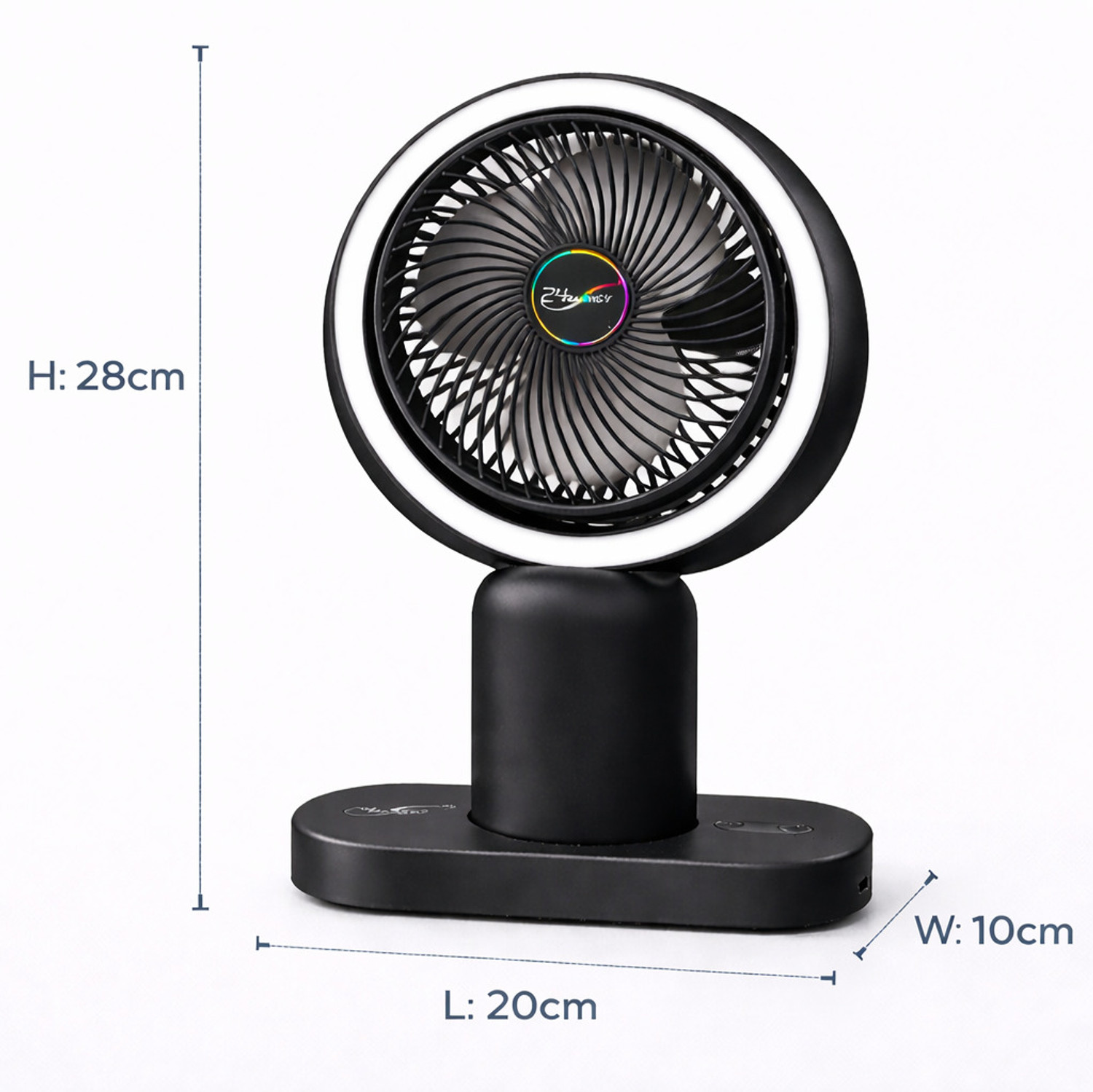 Image of nts Mini Portable USB Rechargeable Fan 3 Speed Cute Bear Table Fan BLDC Motor, Energy Saving 100 mm Table Fan