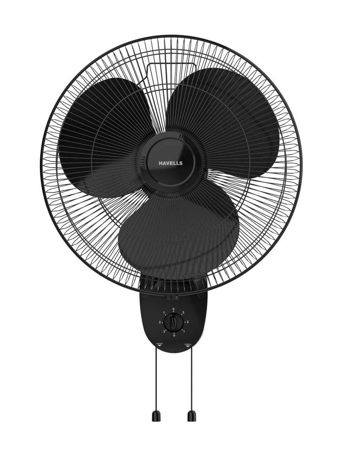 Image of HAVELLS Gatik Pro|Oscillation control | Thermal Overloaded Protected Motor|57W with 2 Year Warranty Energy Saving 400 mm Wall Fan (Black | Pack of 1)