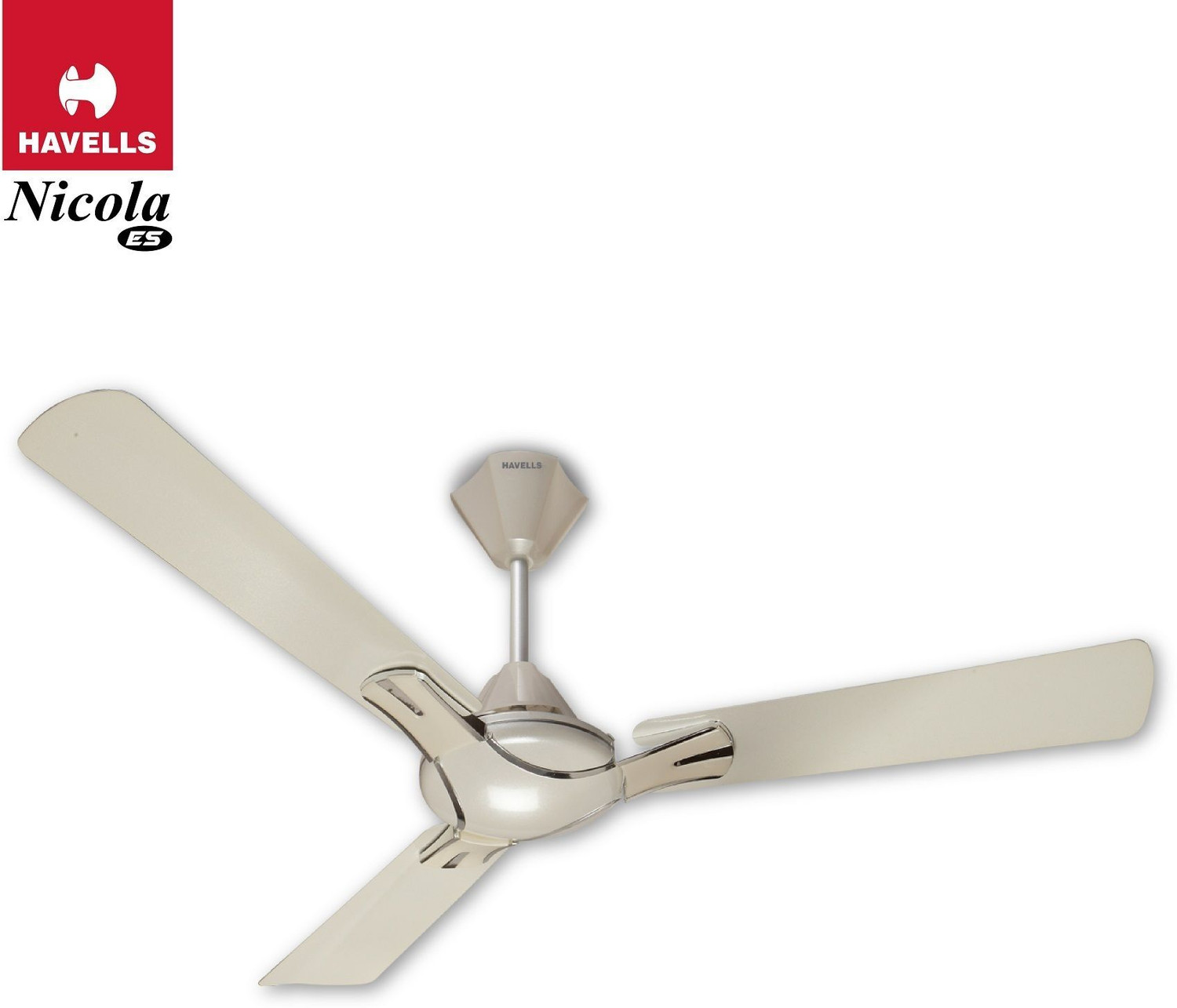 Image of HAVELLS Nicola|Energy Saving|Low Noise|Decorative|50W|100% Copper Motor with 2 Year Warranty Energy Saving 1200 mm Ceiling Fan