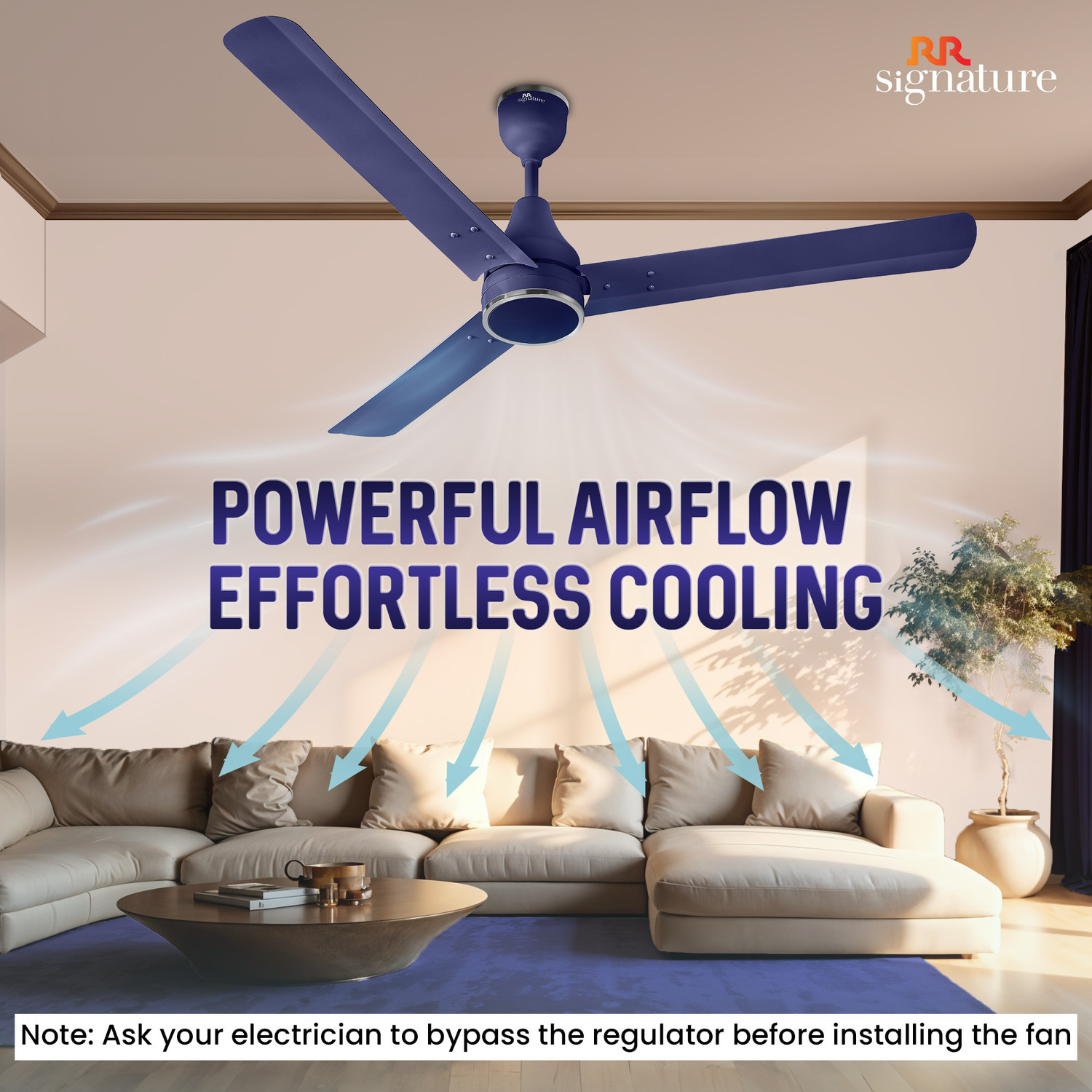 Image of RR NeoAir BLDC with 2 Year Warranty BLDC Motor 1200 mm Ceiling Fan