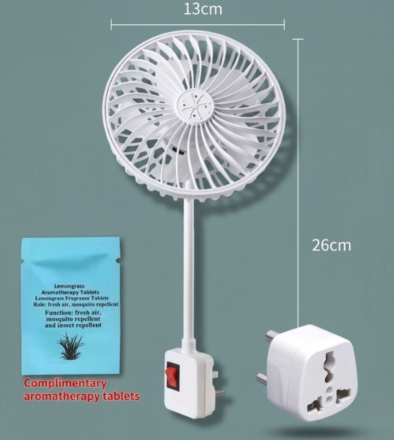 Image of omnex Mini Compact 5-Inch Fan with On /Off Switch and 360* Adjustable Hose Pipe Exhaust Fan