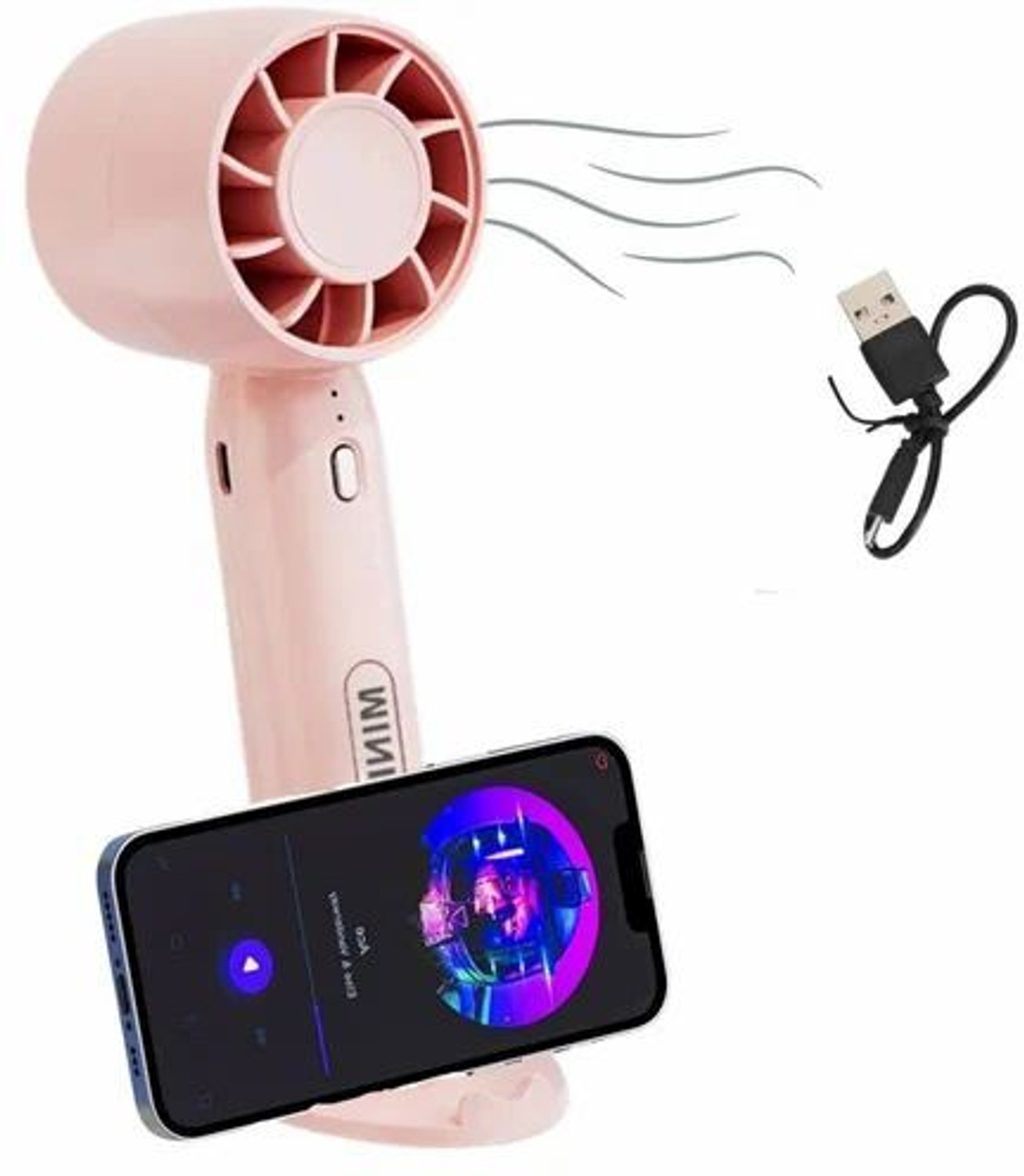 Image of TUNISKY Portable Mini Cooling Fan USB Rechargeable, Compact Personal Fan for Home with 1 Months Warranty 200 mm Table Fan