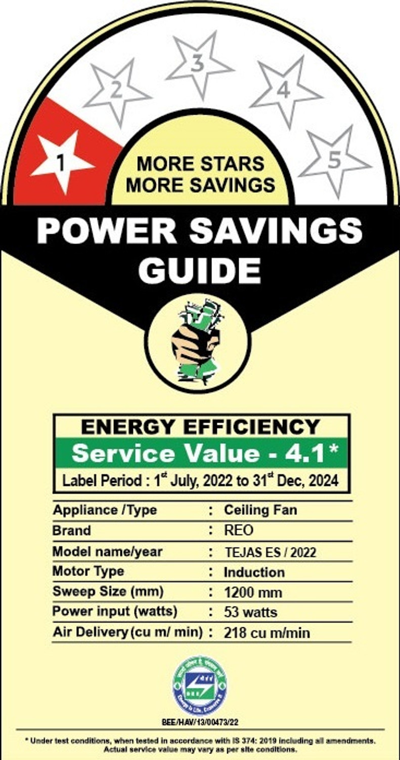 Image of HAVELLS Tejas|Low Noise|Energy Efficient|High Speed|Powerful Copper motor|Power Saving with 2 Year Warranty Energy Saving 1200 mm Ceiling Fan