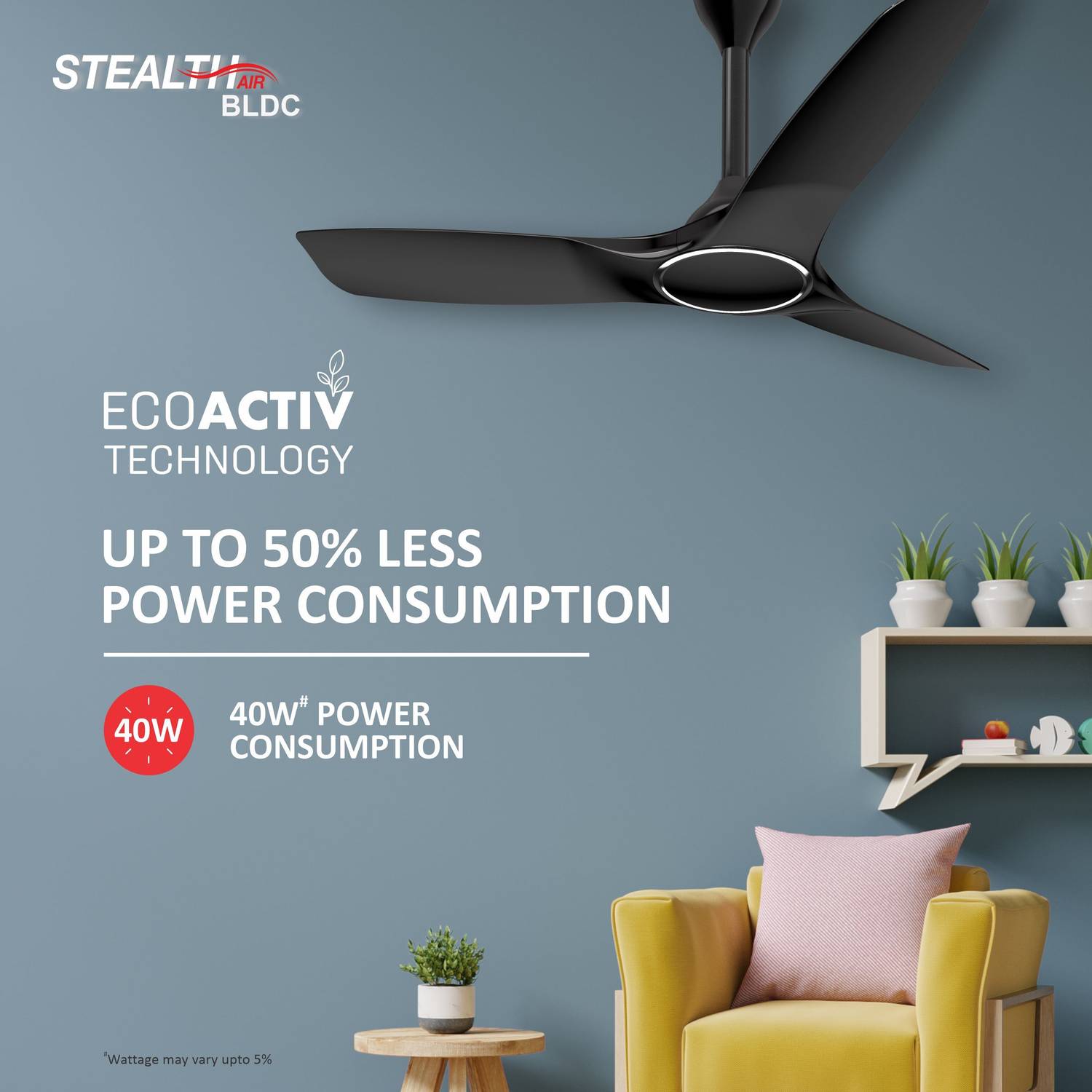 HAVELLS Stealth Air 1200 mm Ceiling Fan - Image 3