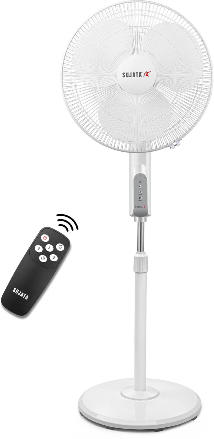 SUJATA Greenova Air BLDC Pedestal Fan with Remote | 1350 RPM | Oscillating Pedestal Fan with 2 Year Warranty Silent Operation 400 mm Pedestal Fan