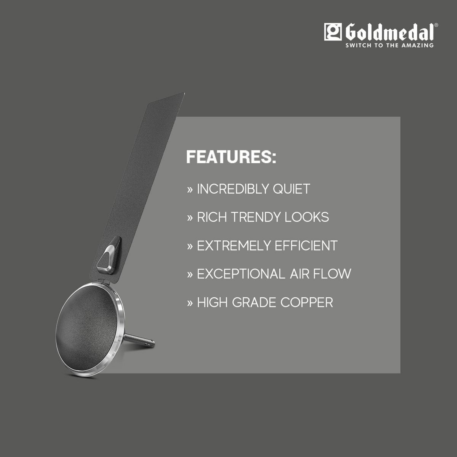 Image of Goldmedal Eva Prime with 2 Year Warranty Anti Dust 1200 mm Ceiling Fan