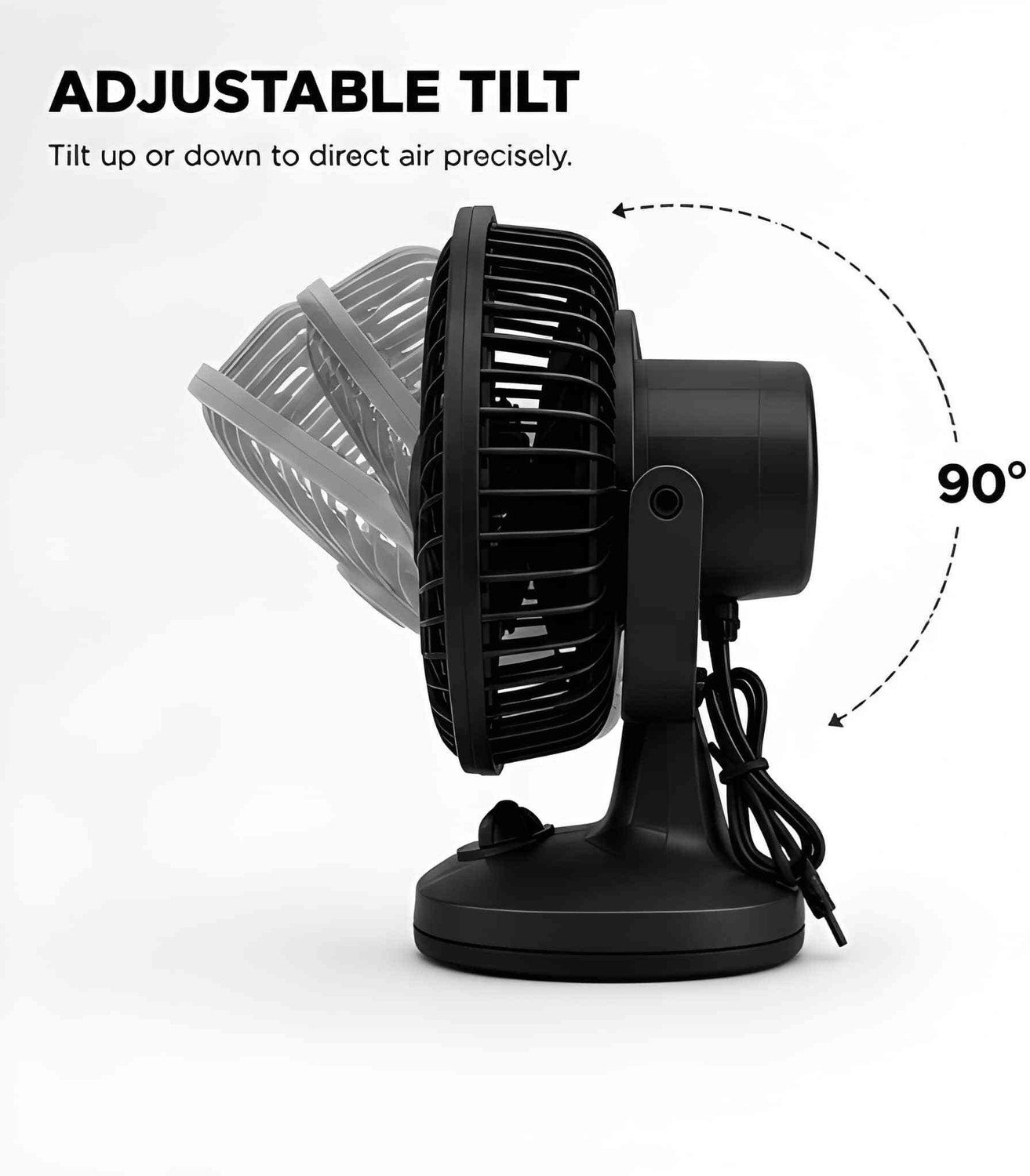 Image of Moonstruck Onyx 9 Inch All Purpose Fan | Table & Wall Mount | Made in India with 12 Months Warranty Energy Saving, High Air Delivery 230 mm Table Fan