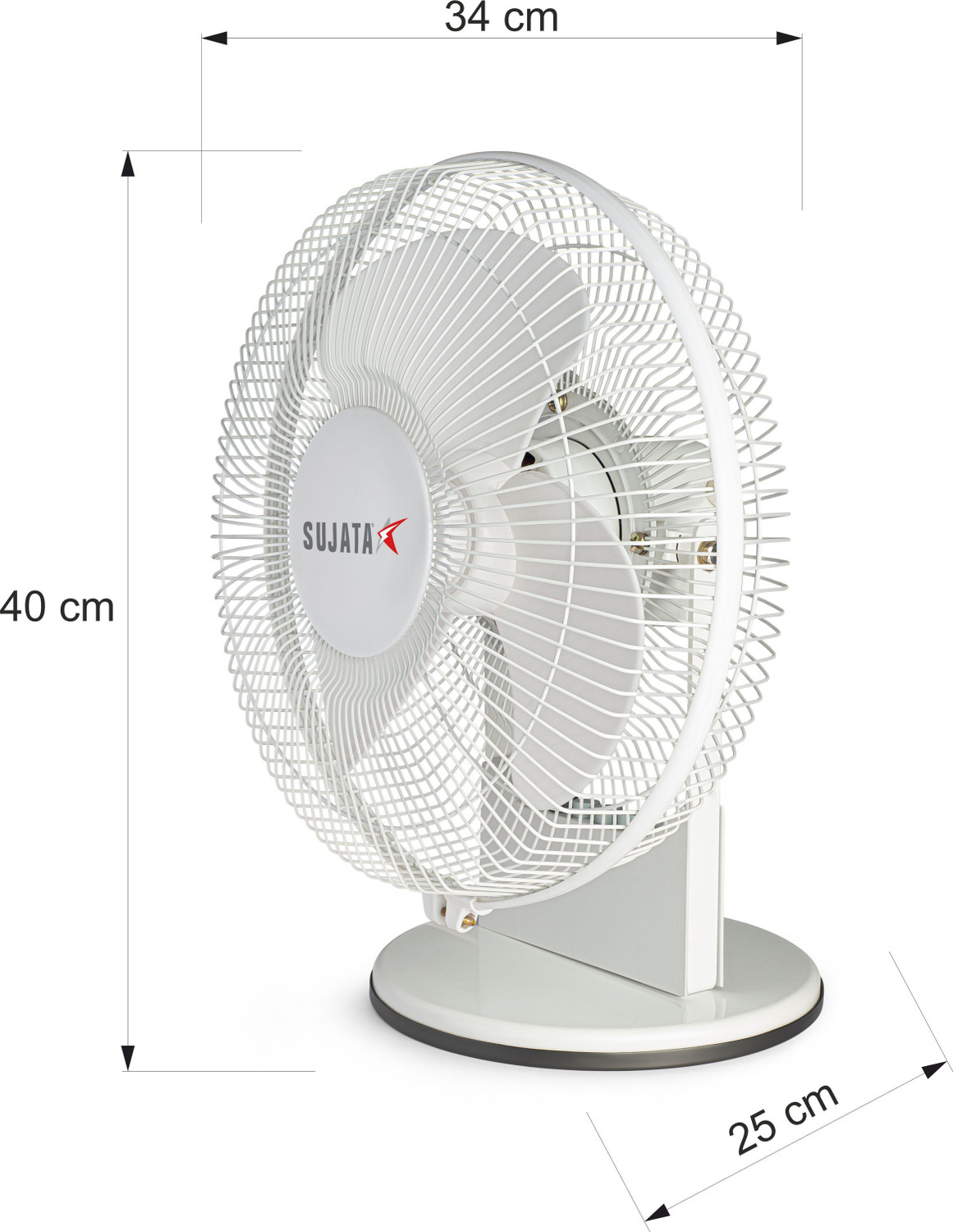 Image of SUJATA SAP 2700HS Table Fan | Copper Winding | Angle Adjustment | High Air Thrust Fan with 2 Year Warranty High Air Delivery 280 mm Table Fan