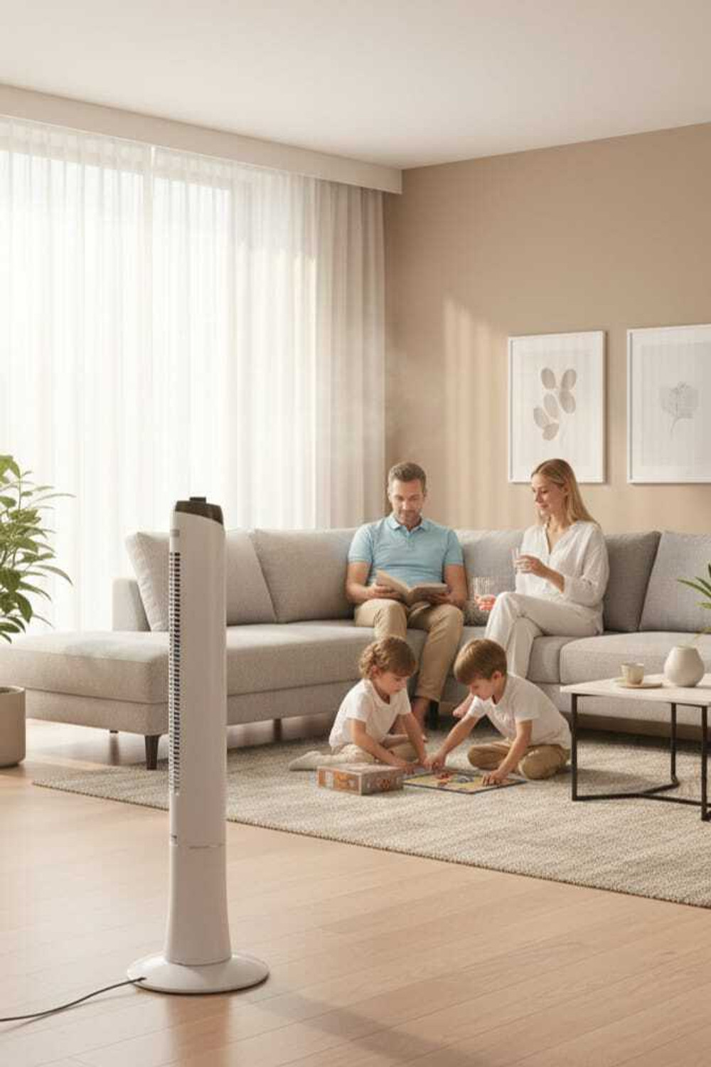 Image of HANS LIGHTINGS Tower fan 45 watt sutabile for home | Hall || office with 1 Year Warranty Tower Fan