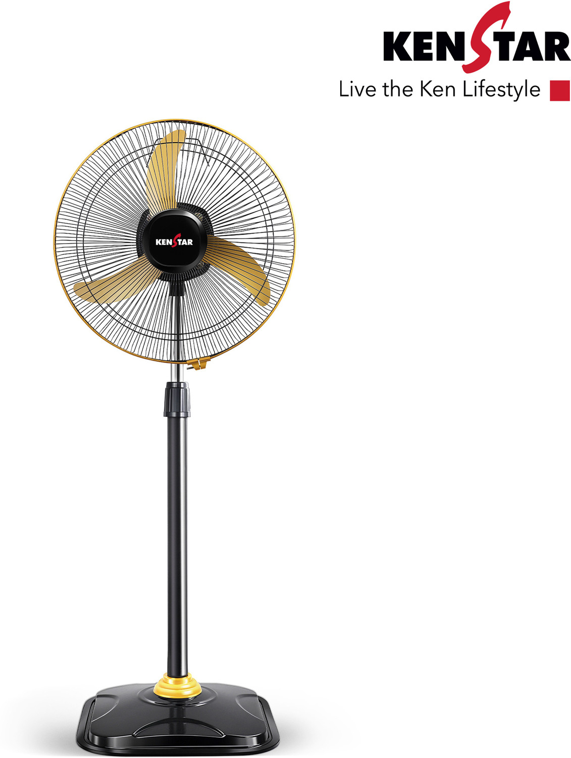 Image of Kenstar Wind Speed Ultra YLB | Adjustable Height with 2 Year Warranty Ultra High Speed 400 mm Pedestal Fan