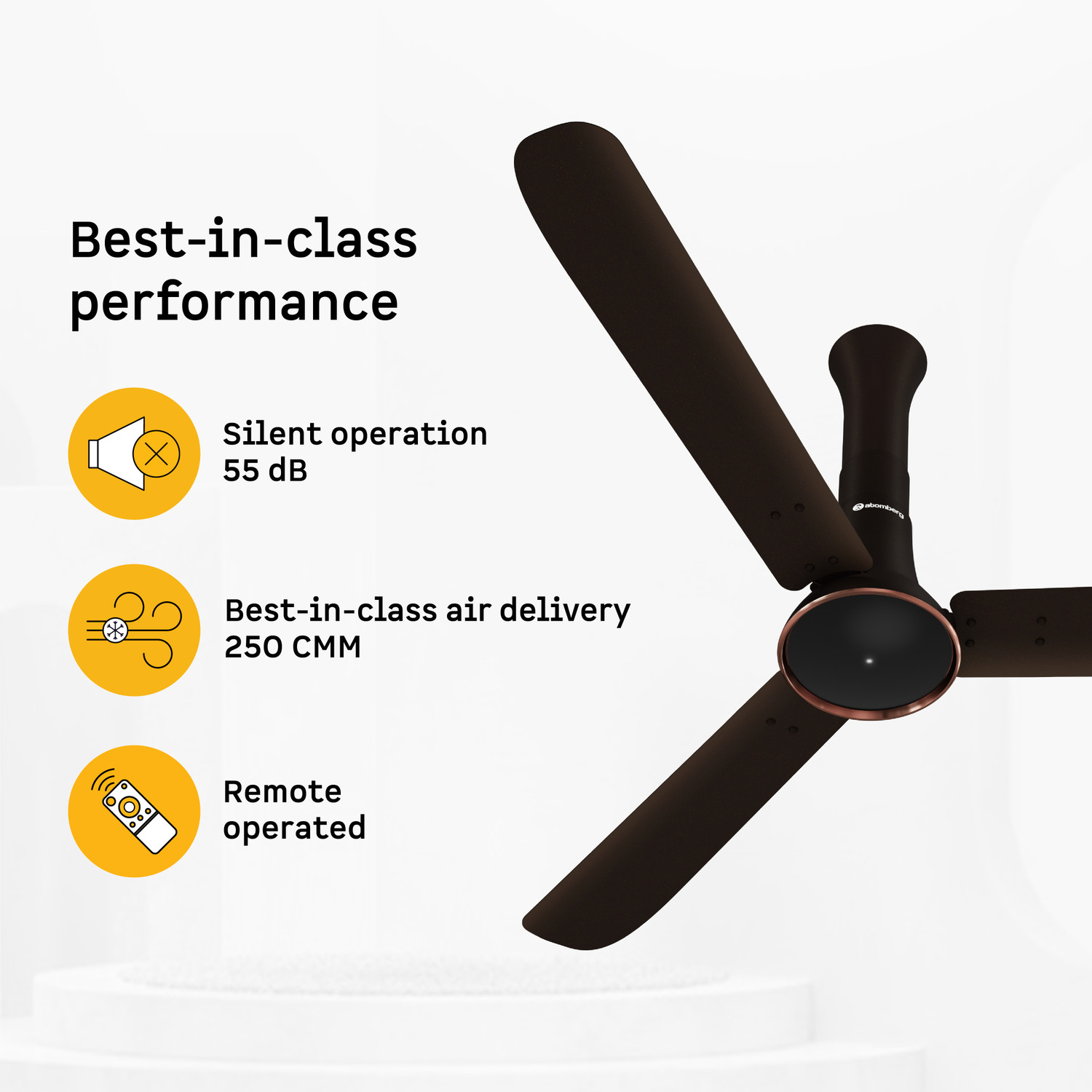 Image of Atomberg Studio Ventra|Advance Air+ Technology|Low Noise| with 5 Months Warranty BLDC Motor with Remote 1200 mm Ceiling Fan