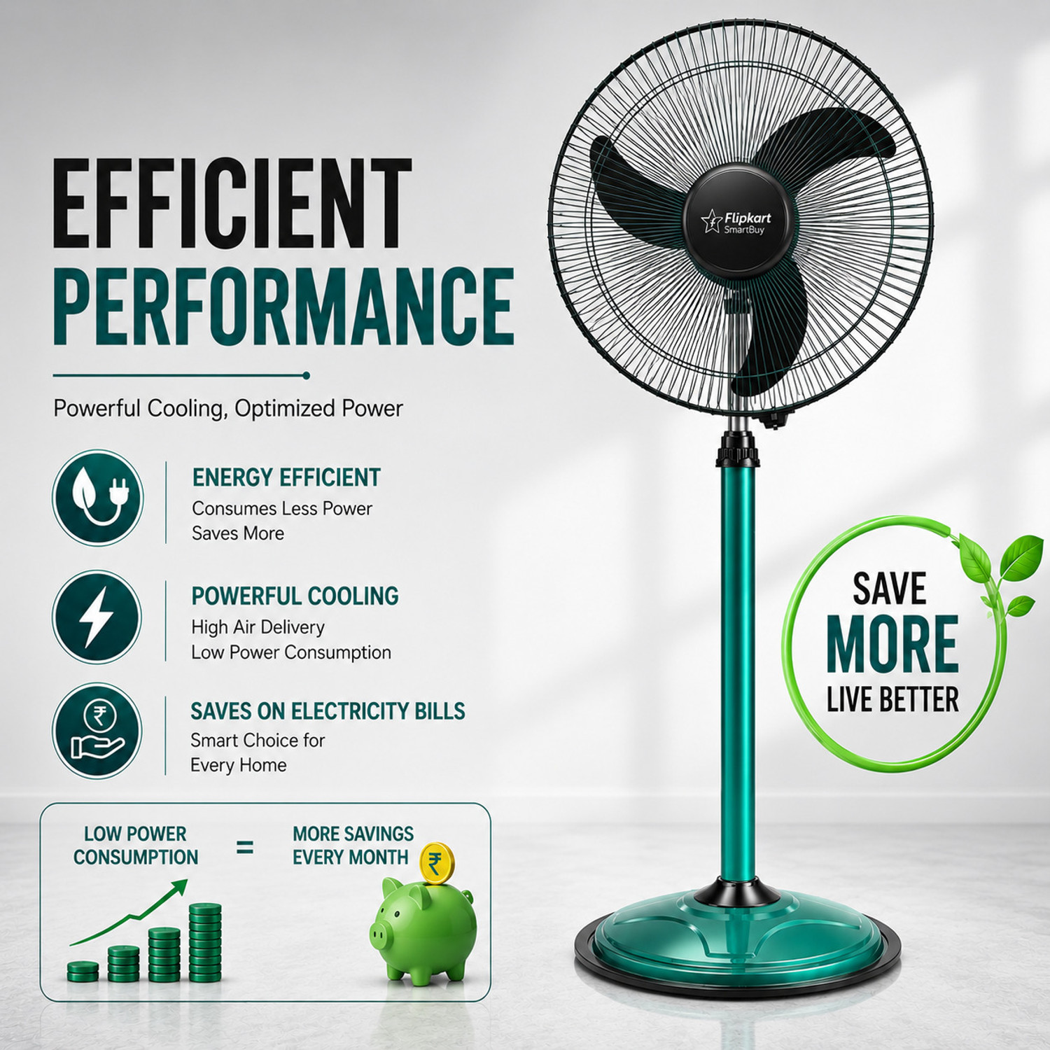 Image of Flipkart SmartBuy Falcon Signature with 2 Year Warranty High Air Delivery, Ultra High Speed 400 mm Pedestal Fan
