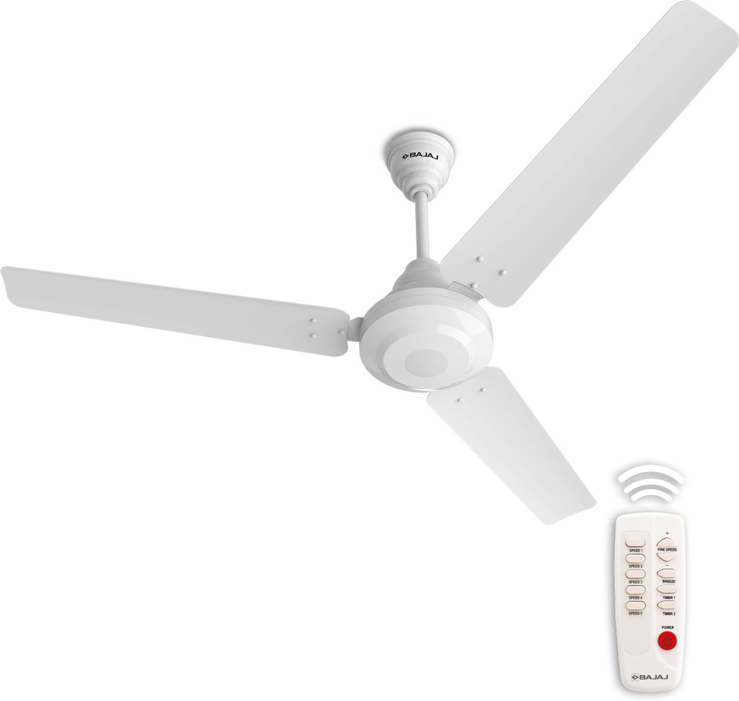 BAJAJ Energos with 5 Year Warranty BLDC Motor with Remote, Energy Saving, Silent Operation 1200 mm Ceiling Fan