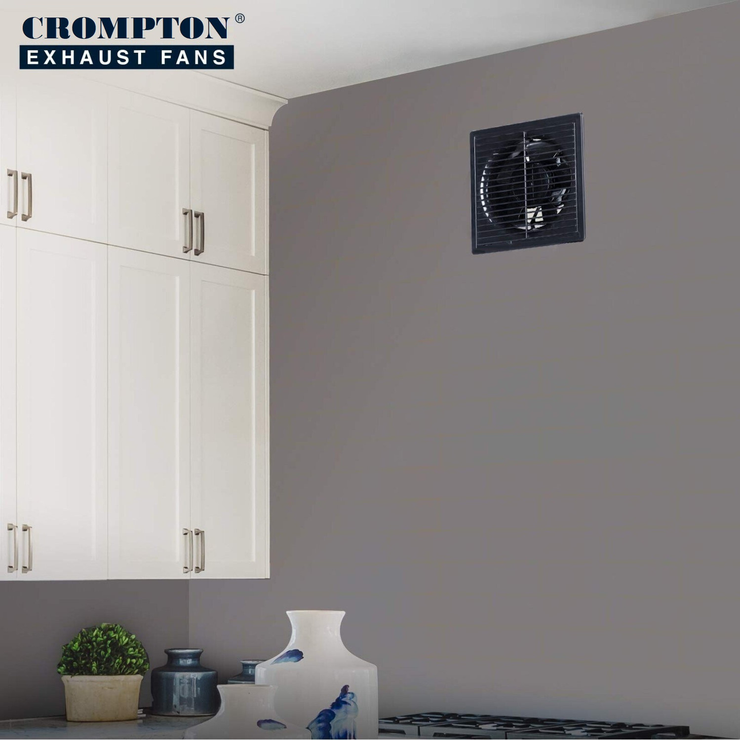 Image of Crompton Brisk Air Super Silent Automatic Shutters High Speed 100% Copper 3 with 24 Months Warranty Silent Operation 150 mm Exhaust Fan