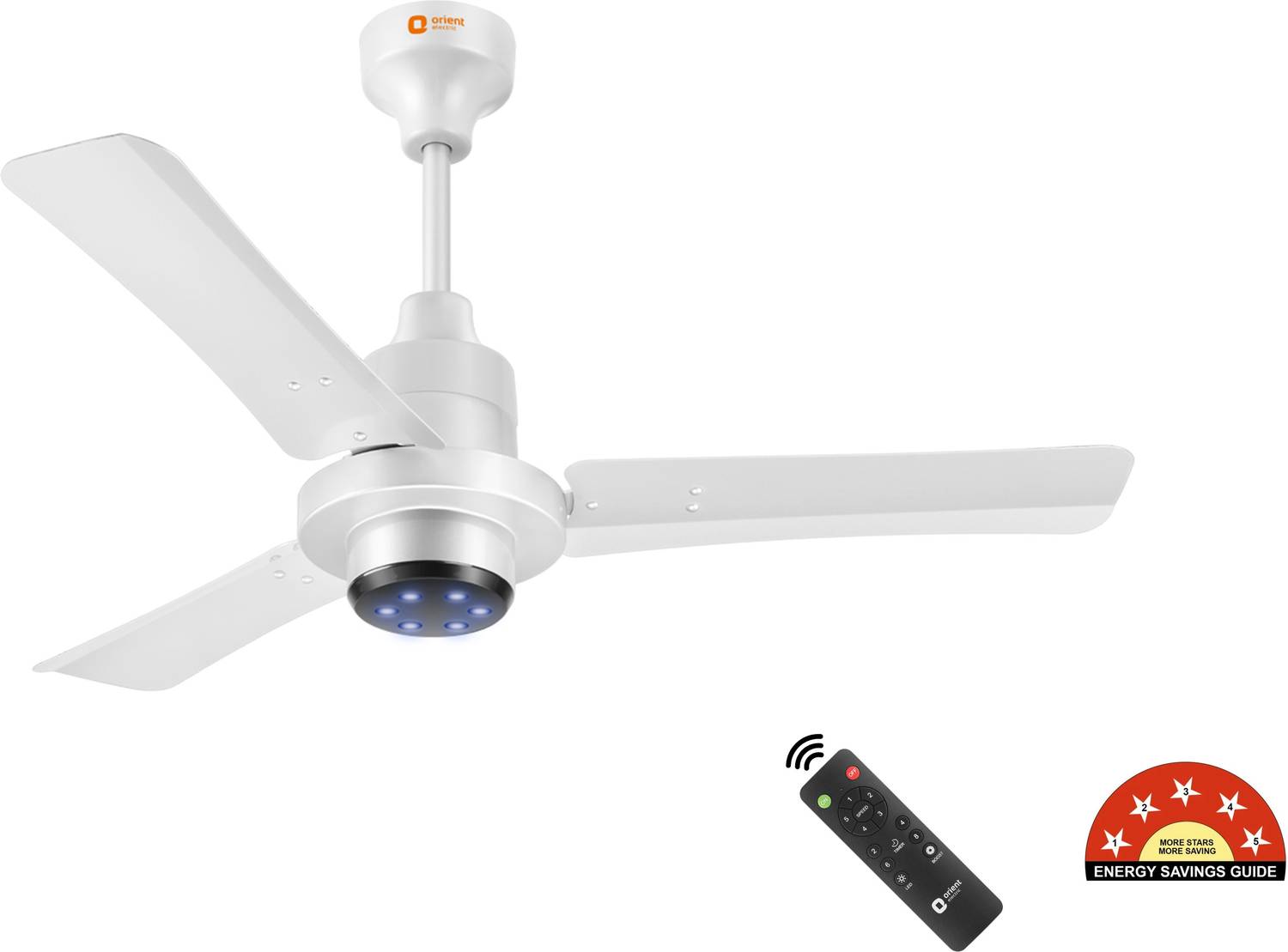Orient Electric I Tome Pro | LED Speed Indicator Lights |Energy Efficient |Superior Air Delivery with 3 Year Warranty BLDC Motor with Remote 900 mm Ceiling Fan