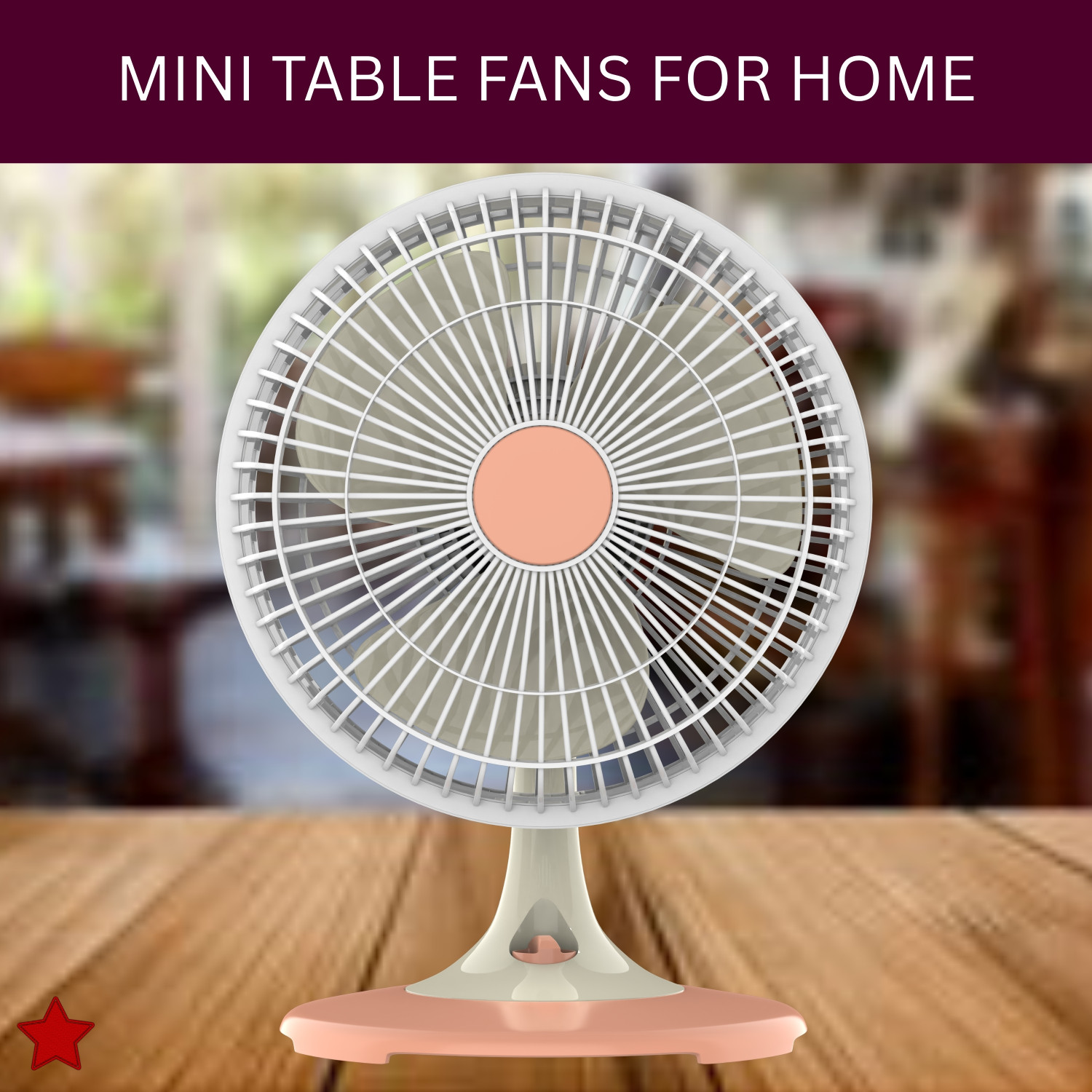 Image of SYARA 300mm(12Inch.) Mini AC Cooler Fan, Small Evaporative Air Table Fan For HomeB25 Silent Operation 300 mm Table Fan