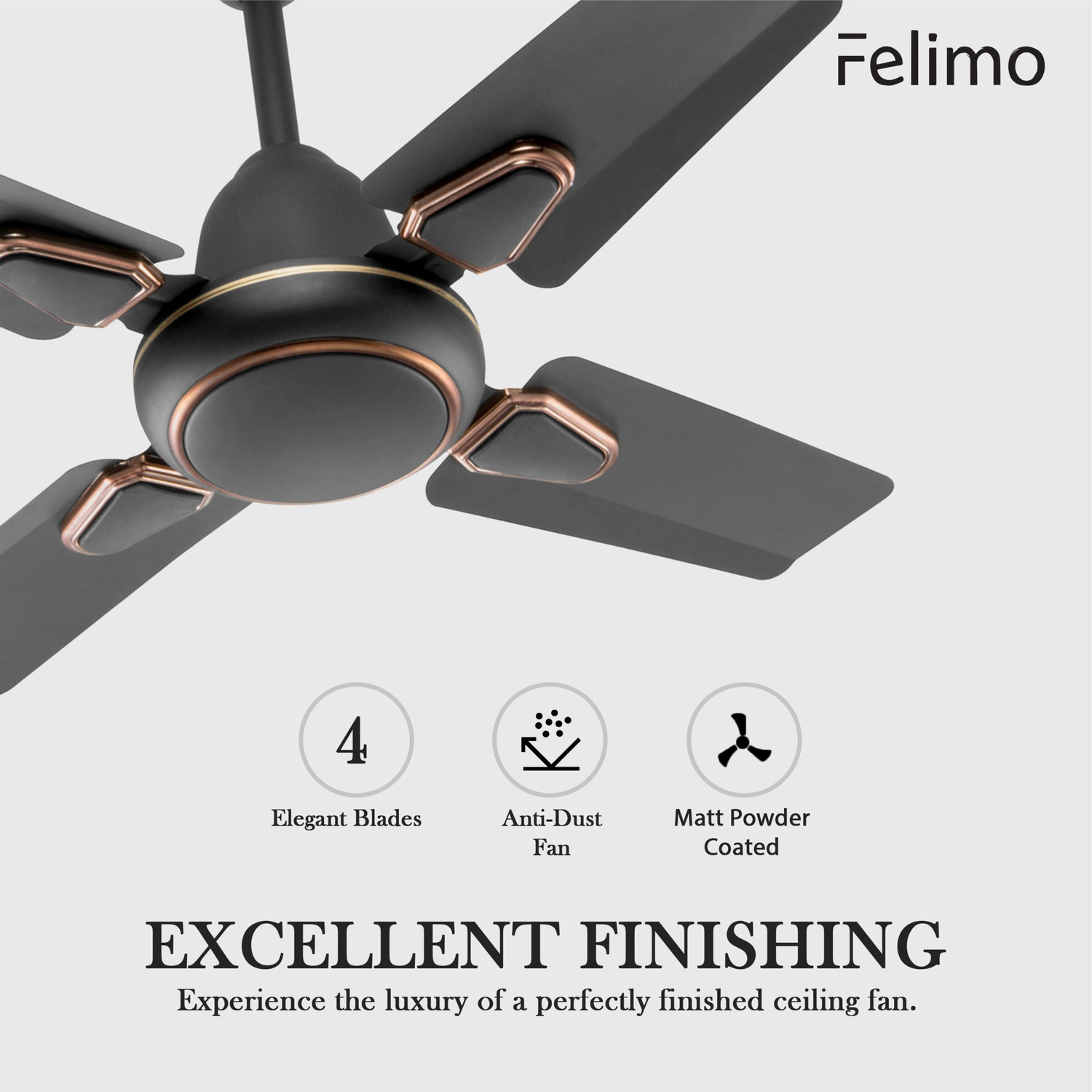 Image of Felimo Enola Super Ultra High Speed 24 Inch with 1 Year Warranty Anti Dust 600 mm Ceiling Fan
