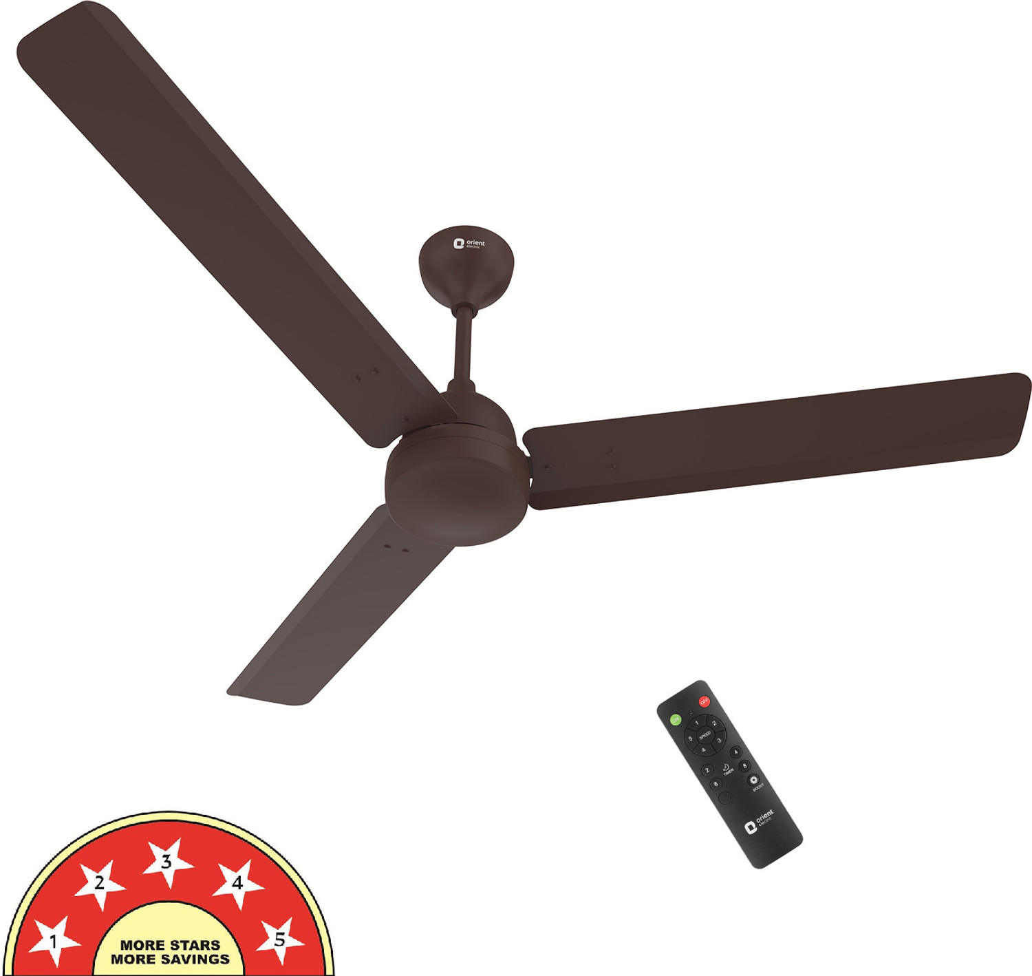 Image of Orient Electric Kratos Neu | Superior Air Delivery |BEE 5 Star Rated | Low Power Consumption with 3 Year Warranty BLDC Motor with Remote 1200 mm Ceiling Fan