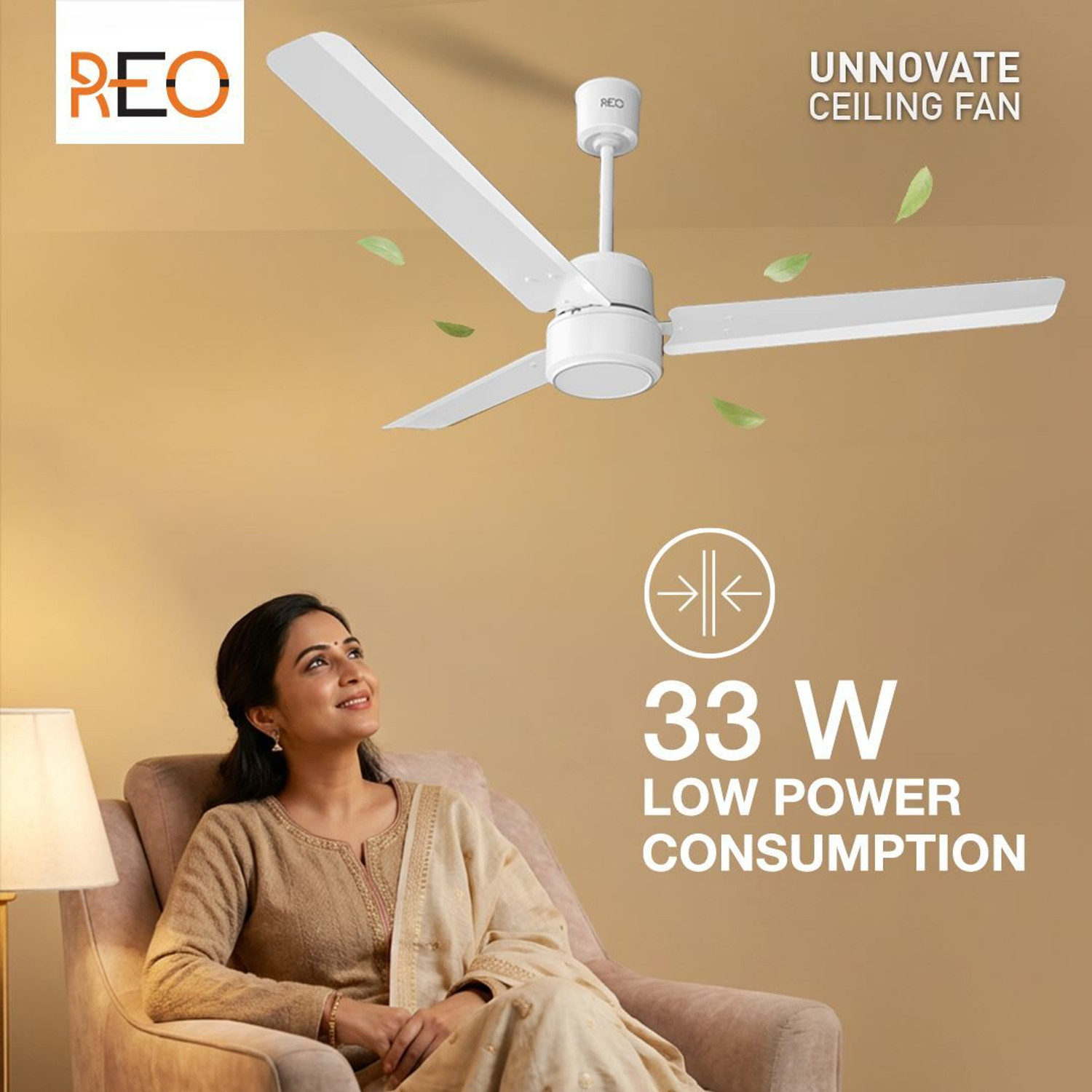 Image of Reo by Havells Unnovate|Remote Controlled|Reverse Rotation Mode| Timer Setting| Low Noise with 2 Year Warranty BLDC Motor 1200 mm Ceiling Fan